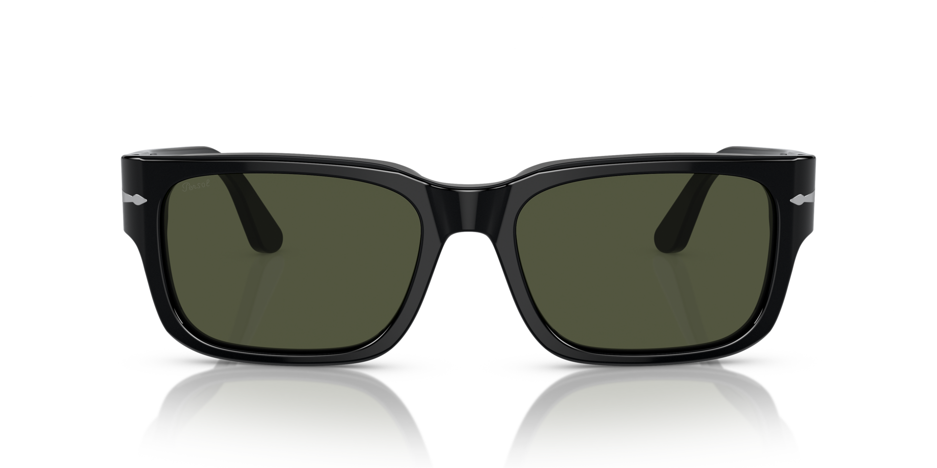 PO3315S Zwart AcetaatSunglass Frames van B24, Vooraanzicht