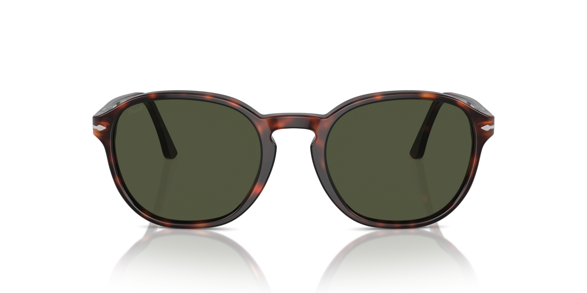 PO3343S Havana AcetaatSunglass Frames van B24, Vooraanzicht
