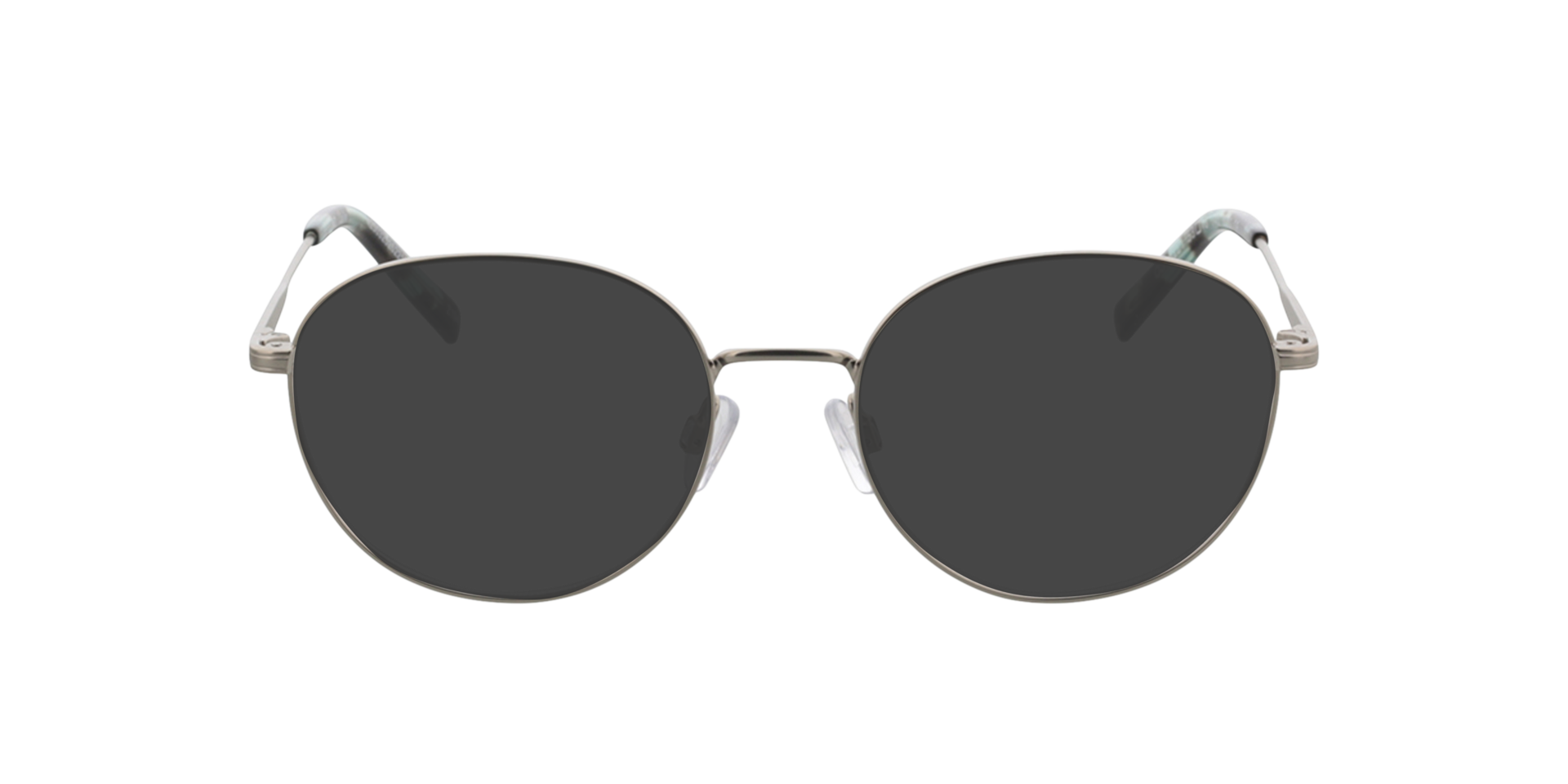 Julia Silber satiniert MetallEyeglass Frames von B24, mit getönten Gläsern