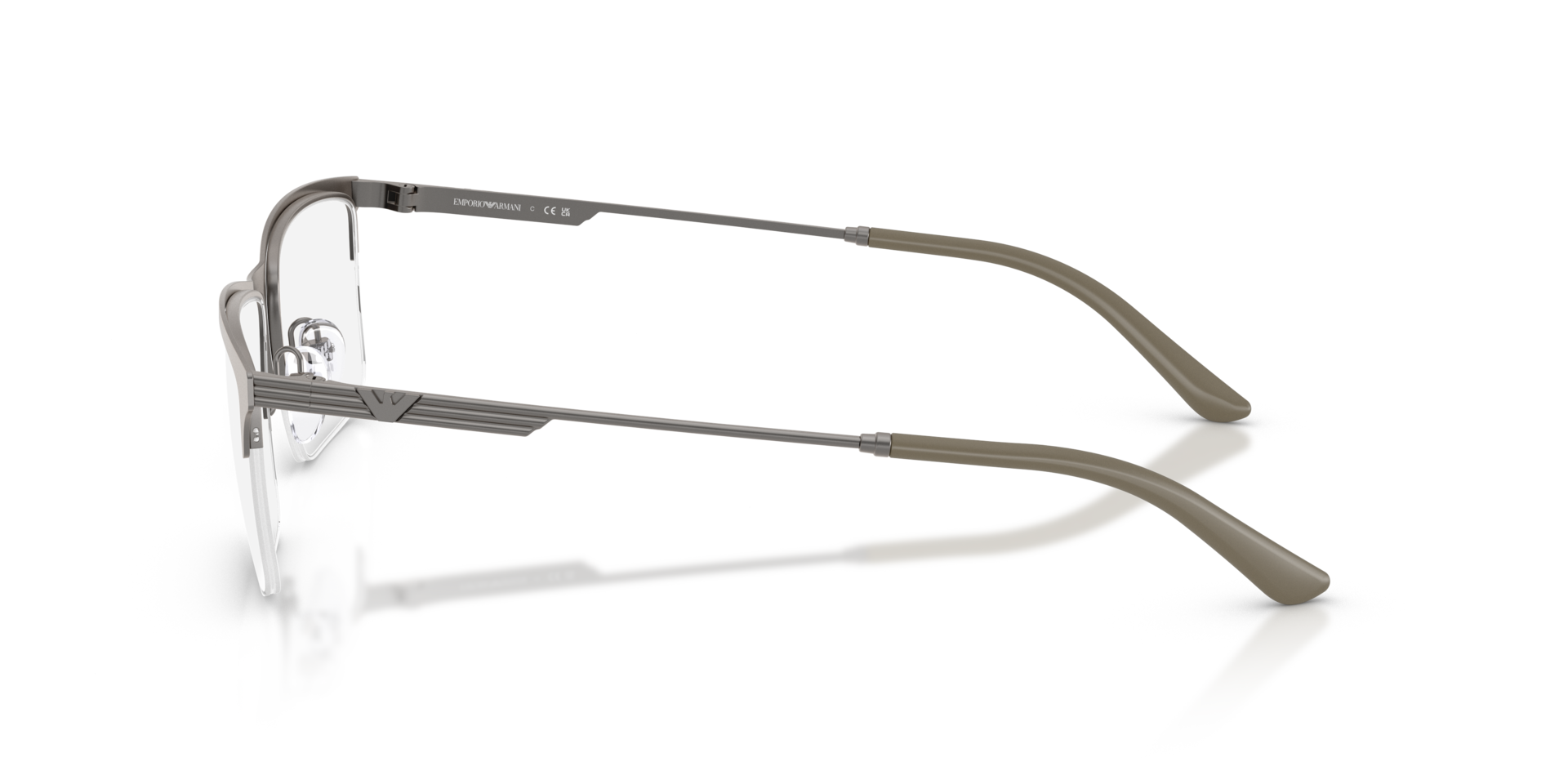 EA1177 Matt Grau MetallEyeglass Frames von B24, Seitenansicht