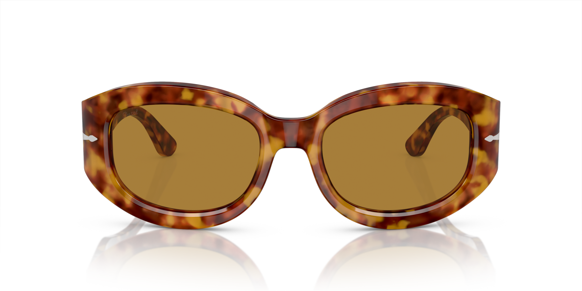 PO3335S Brown Tortoise AcetaatSunglass Frames van B24, Vooraanzicht