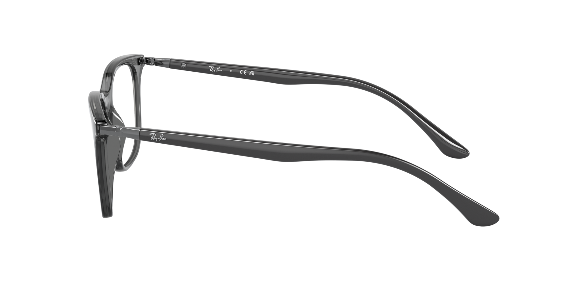 RB7211 Grau transparent KunststoffEyeglass Frames von B24, Seitenansicht
