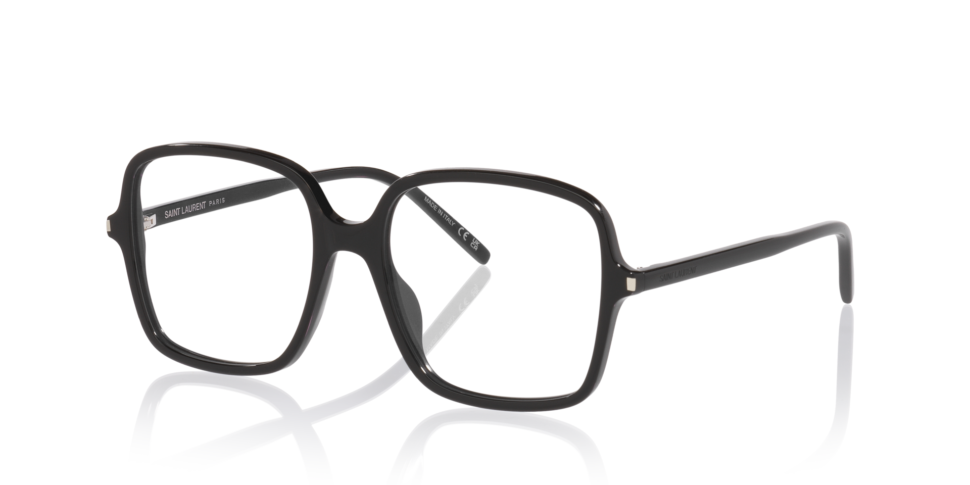 Sl 892 Zwart AcetaatEyeglass Frames van B24, Hoekweergave