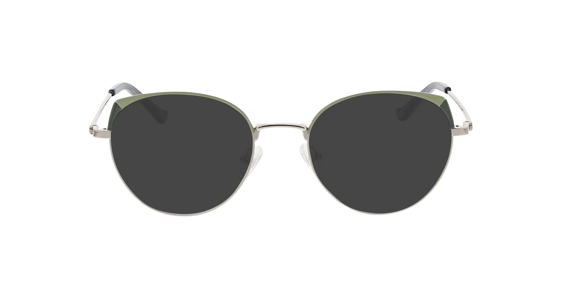 Alison Groen  &  zilver MetaalEyeglass Frames van B24, met getinte lenzen