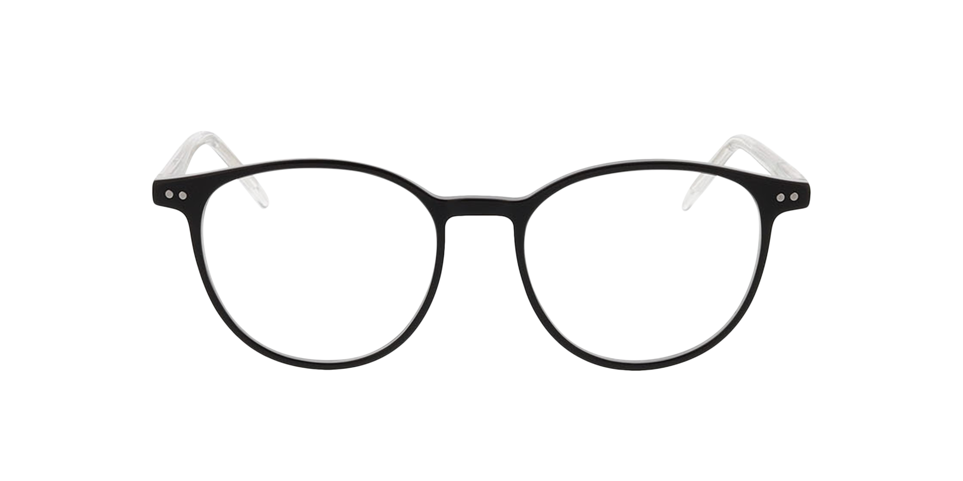 Columbia Schwarz & Kristall AcetatEyeglass Frames von B24, Vorderansicht