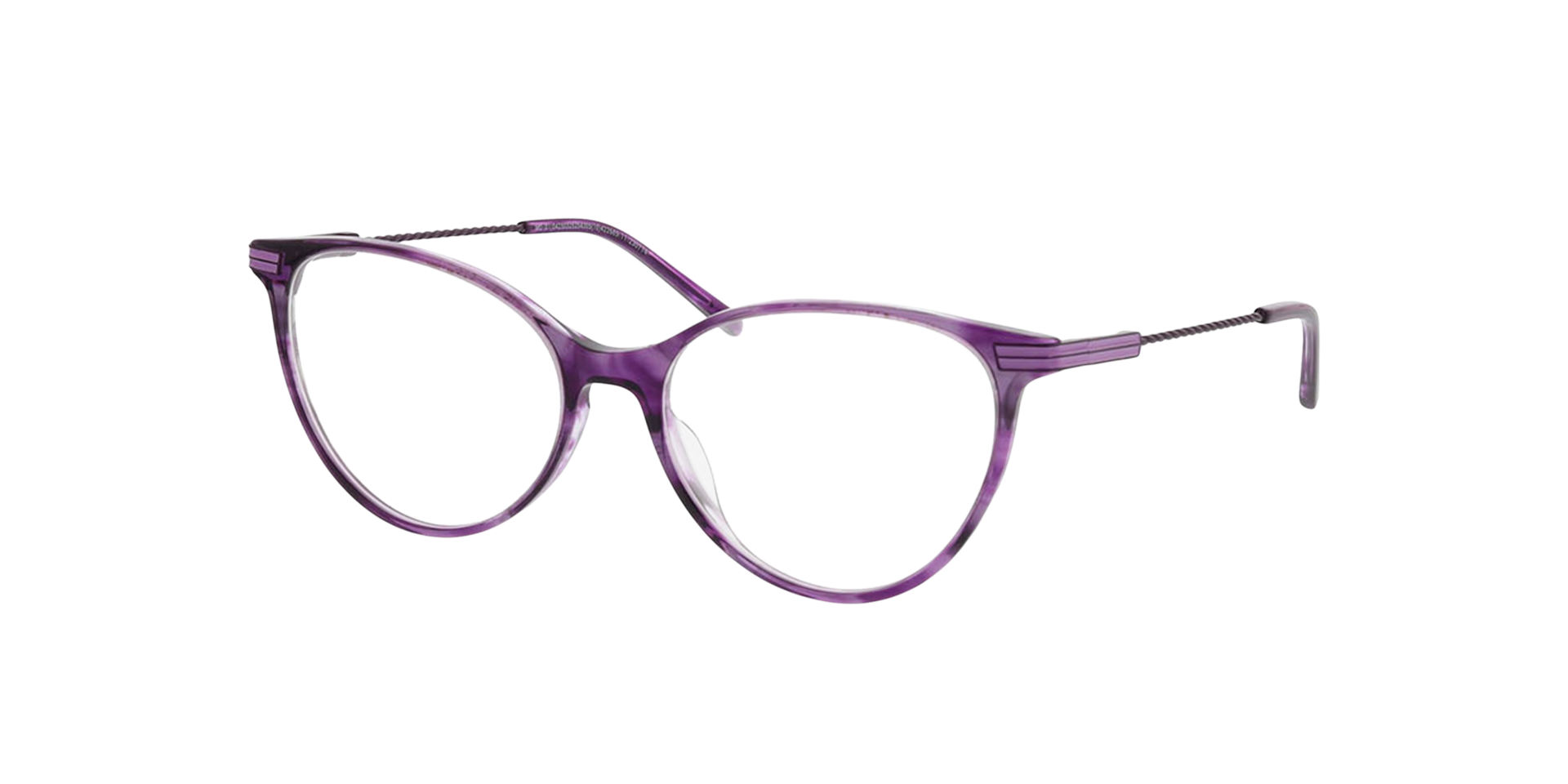 Leona Lila AcetatEyeglass Frames von B24, Dreiviertelansicht