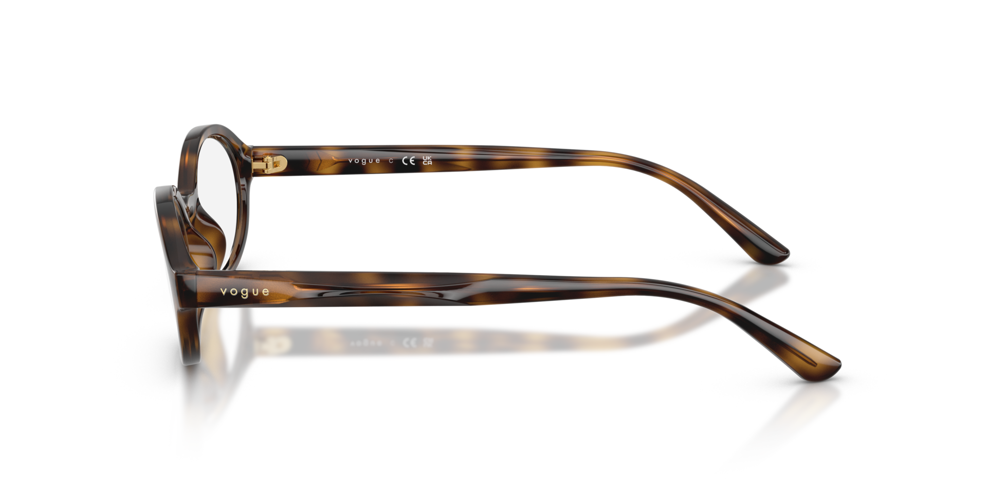 VO5728U Donker Havana KunststofEyeglass Frames van B24, Zijaanzicht