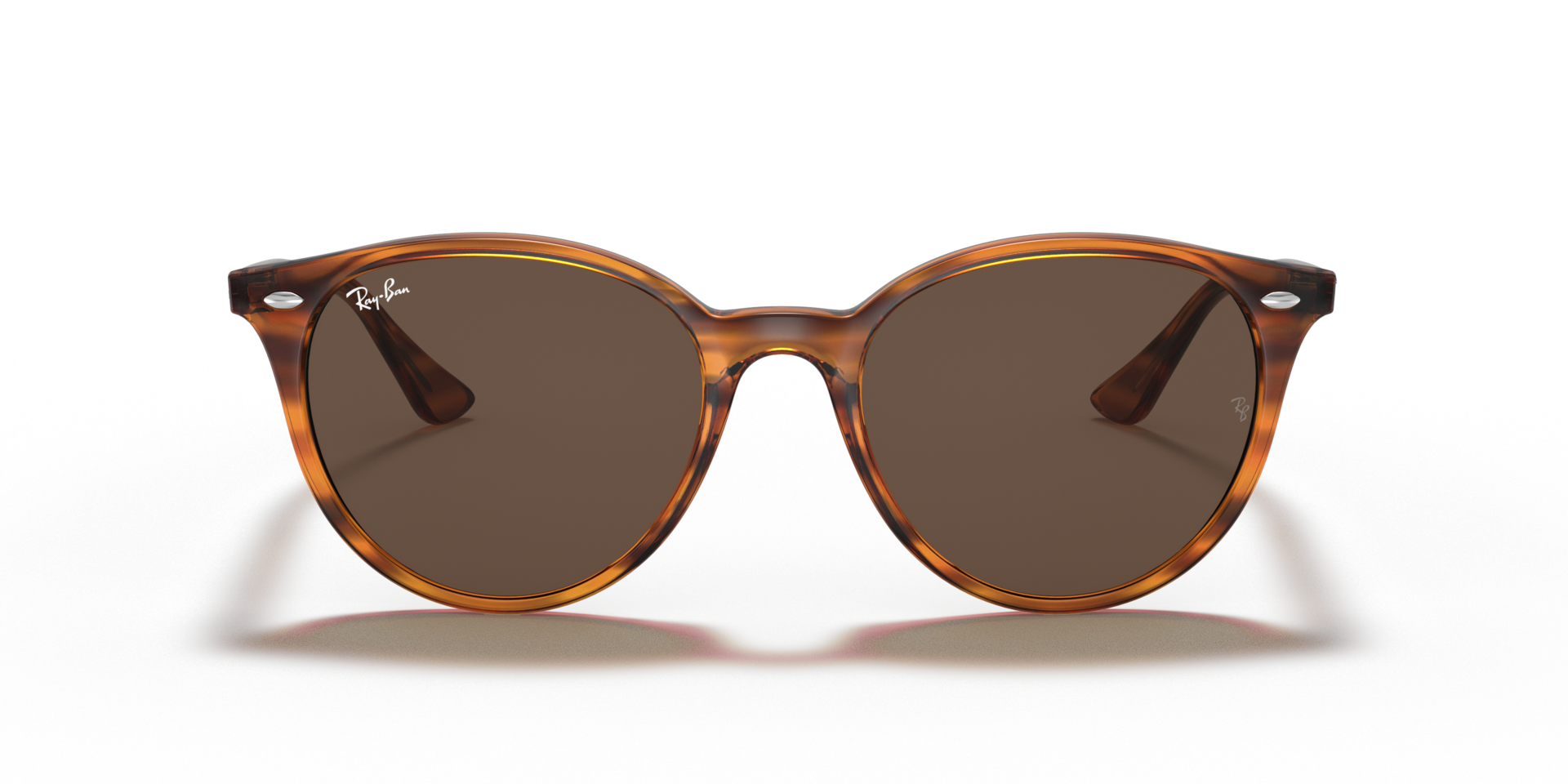 RB4305 Rot gestreift Havana KunststoffSunglass Frames von B24, Vorderansicht