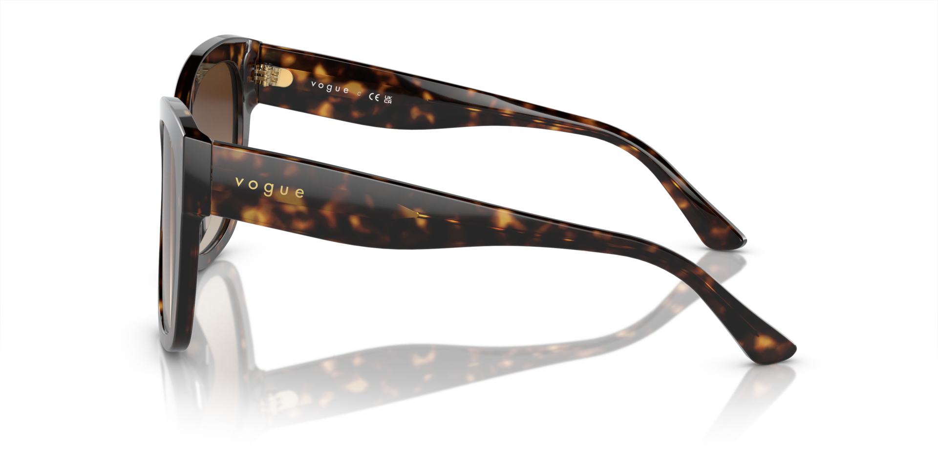 VO5338S Dunkelhavana AcetatSunglass Frames von B24, Seitenansicht