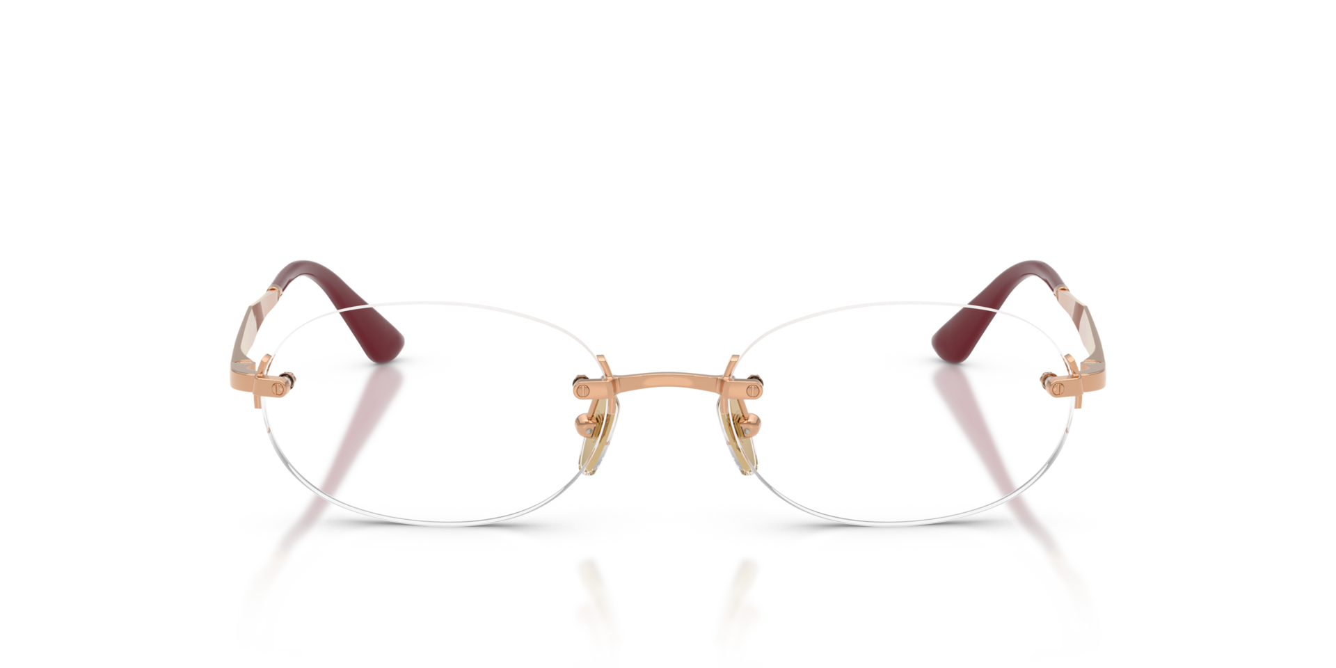 VO4343 Roségoud MetaalEyeglass Frames van B24, Vooraanzicht