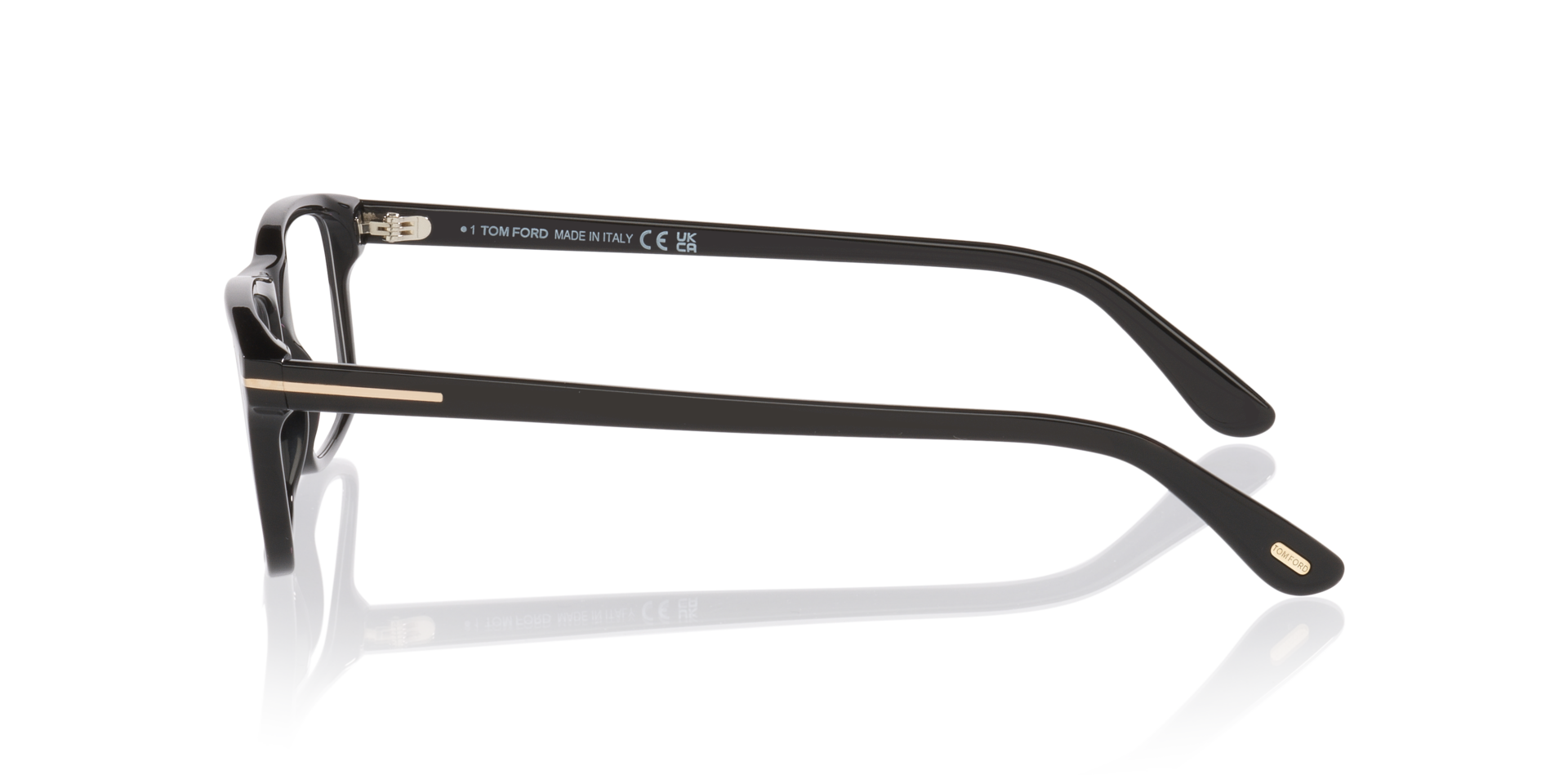 FT6119-B Zwart AcetaatEyeglass Frames van B24, Zijaanzicht