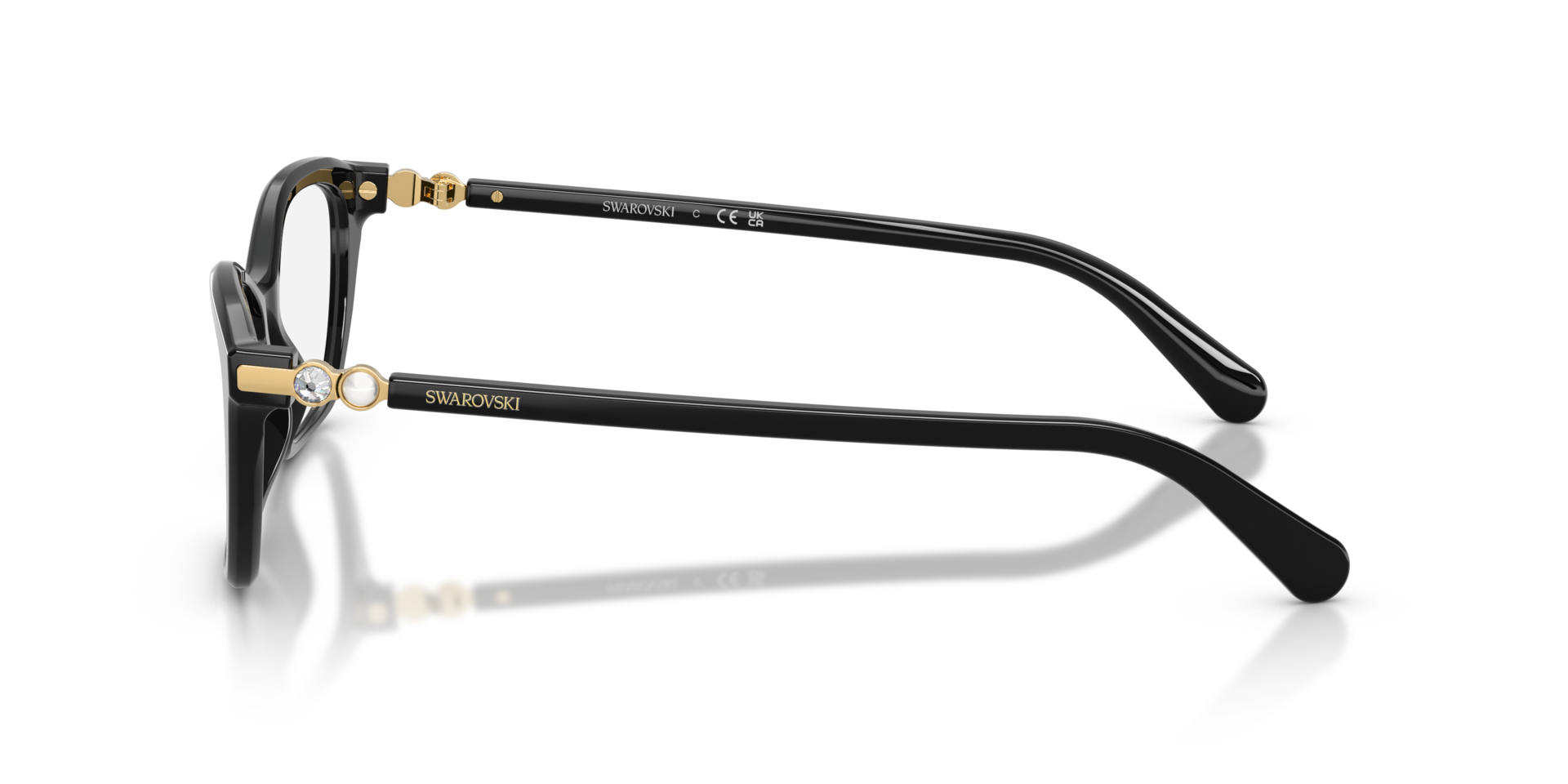 SK2065 Zwart AcetaatEyeglass Frames van B24, Zijaanzicht