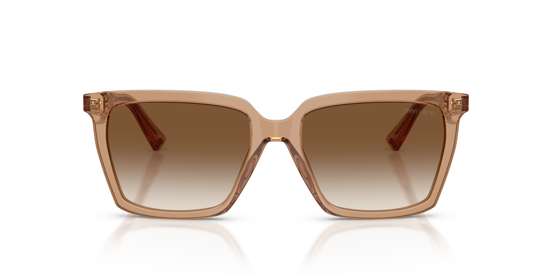 JC5051 Transparent Tan AcetaatSunglass Frames van B24, Vooraanzicht
