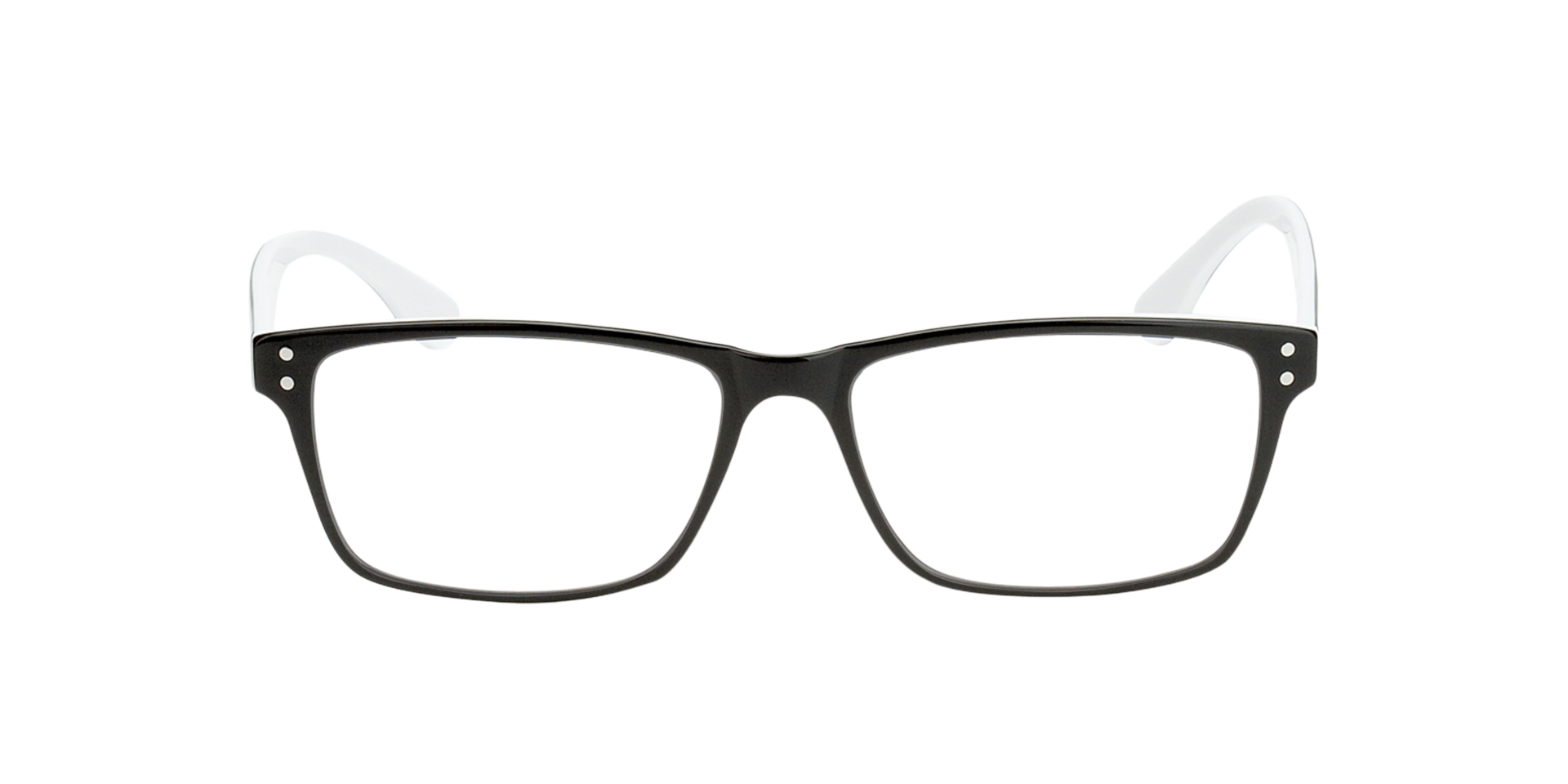 Münichen Schwarz & Weiß AcetatEyeglass Frames von B24, Vorderansicht