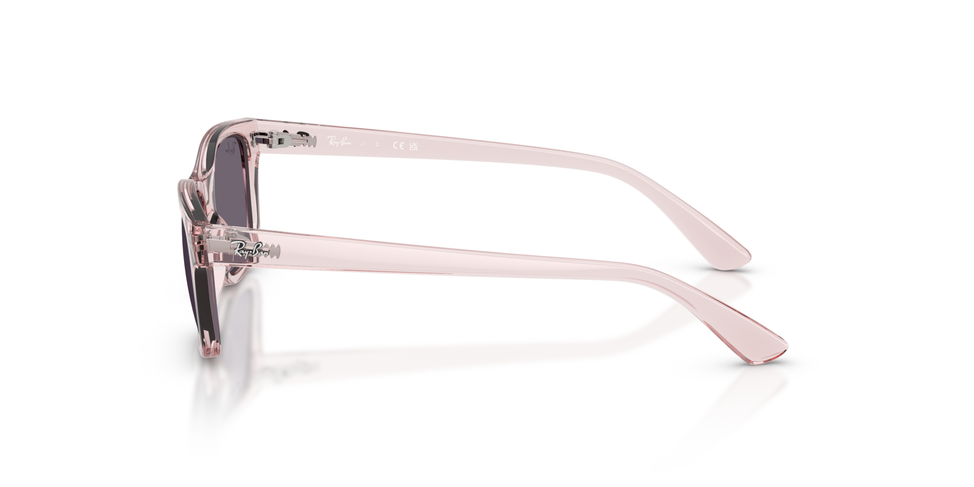 RB9086S KIDS Transparant Roze KunststofSunglass Frames van B24, Zijaanzicht