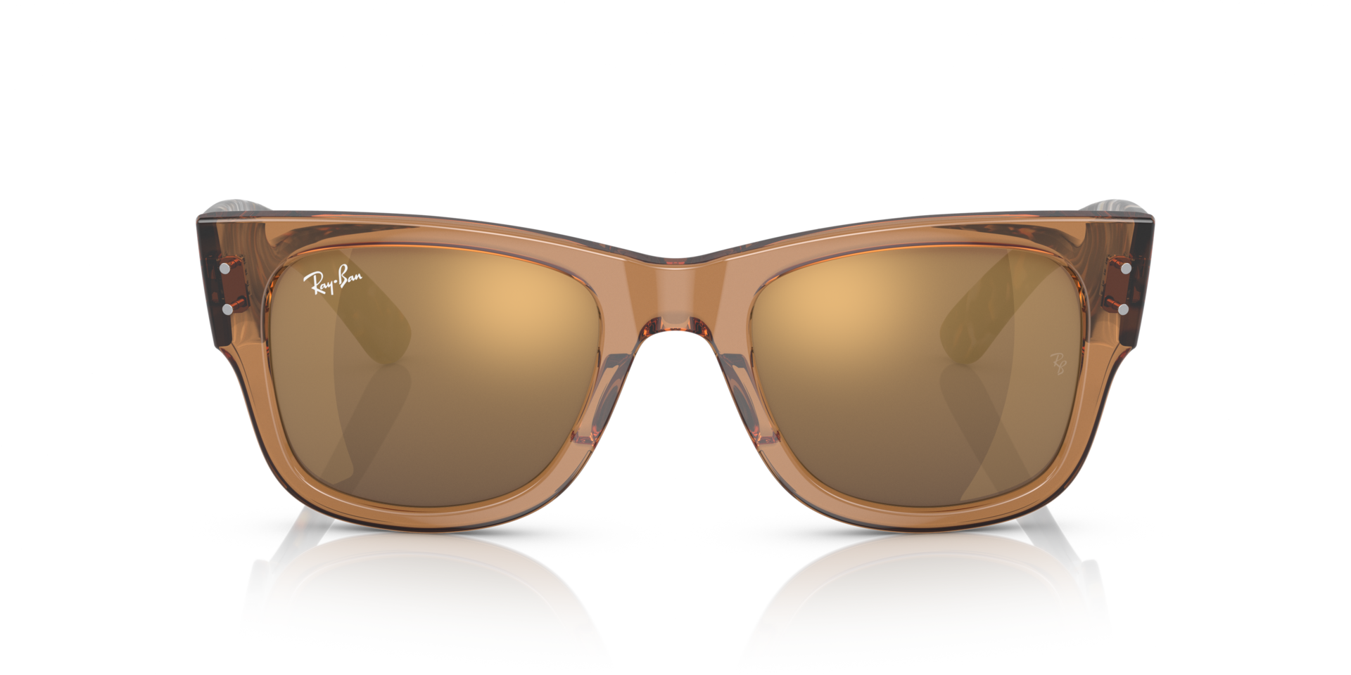 RB0840S Transparant bruin KunststofSunglass Frames van B24, Vooraanzicht