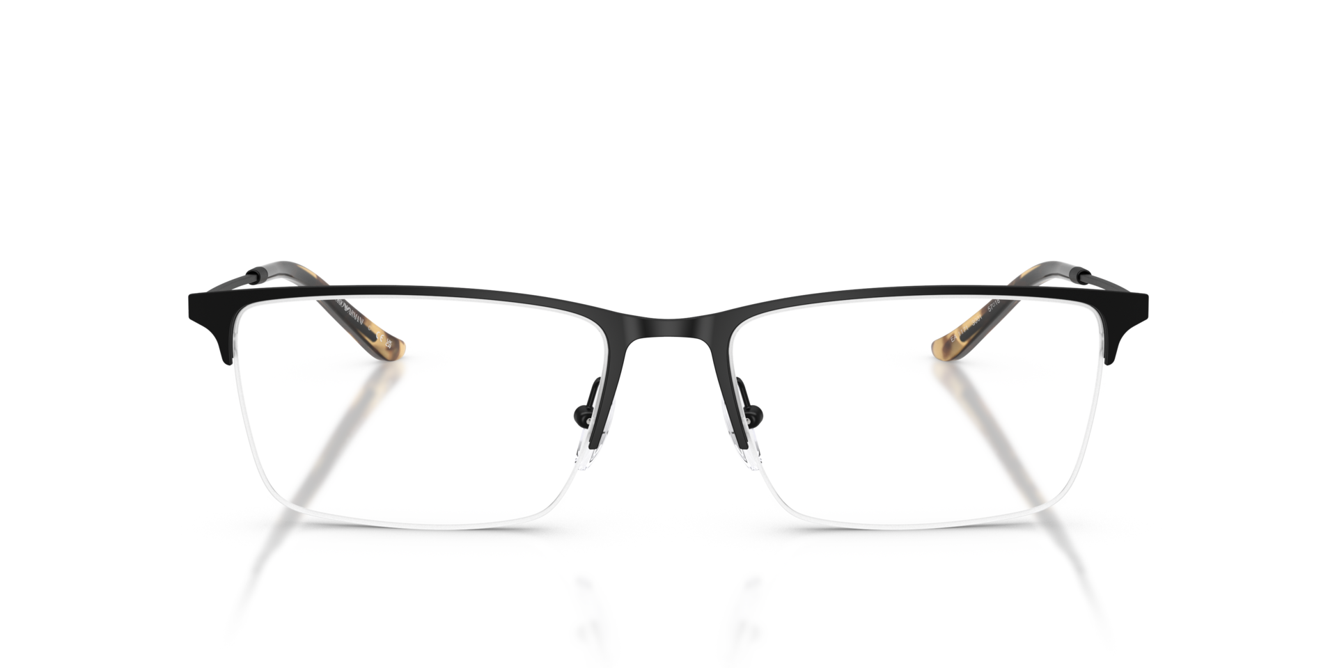 EA1171 Matt Schwarz MetallEyeglass Frames von B24, Vorderansicht