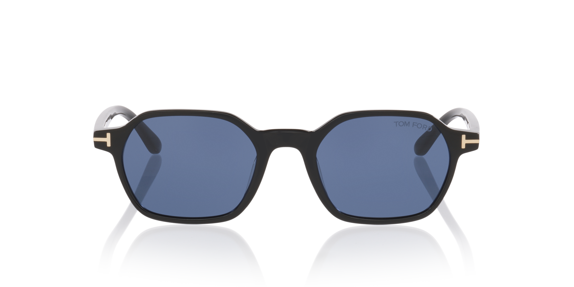 Joey-02 Zwart glanzend AcetaatSunglass Frames van B24, Vooraanzicht