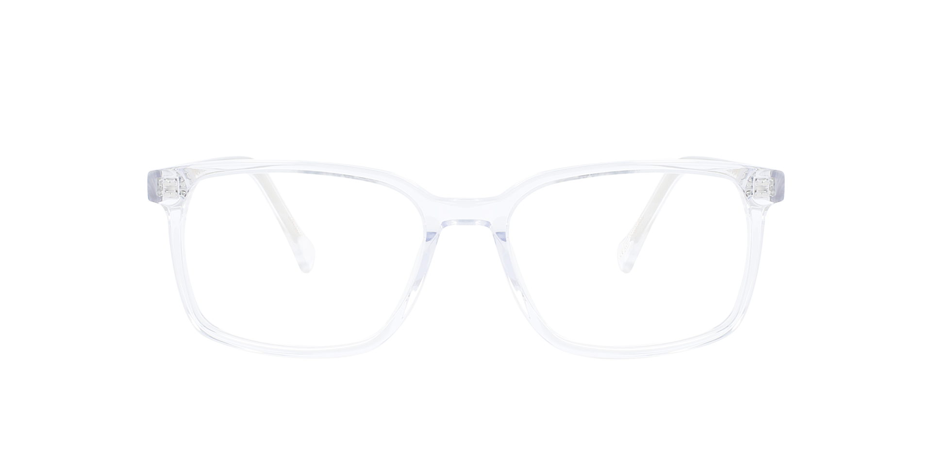 Mondrian White Crystal AcetaatEyeglass Frames van B24, Vooraanzicht