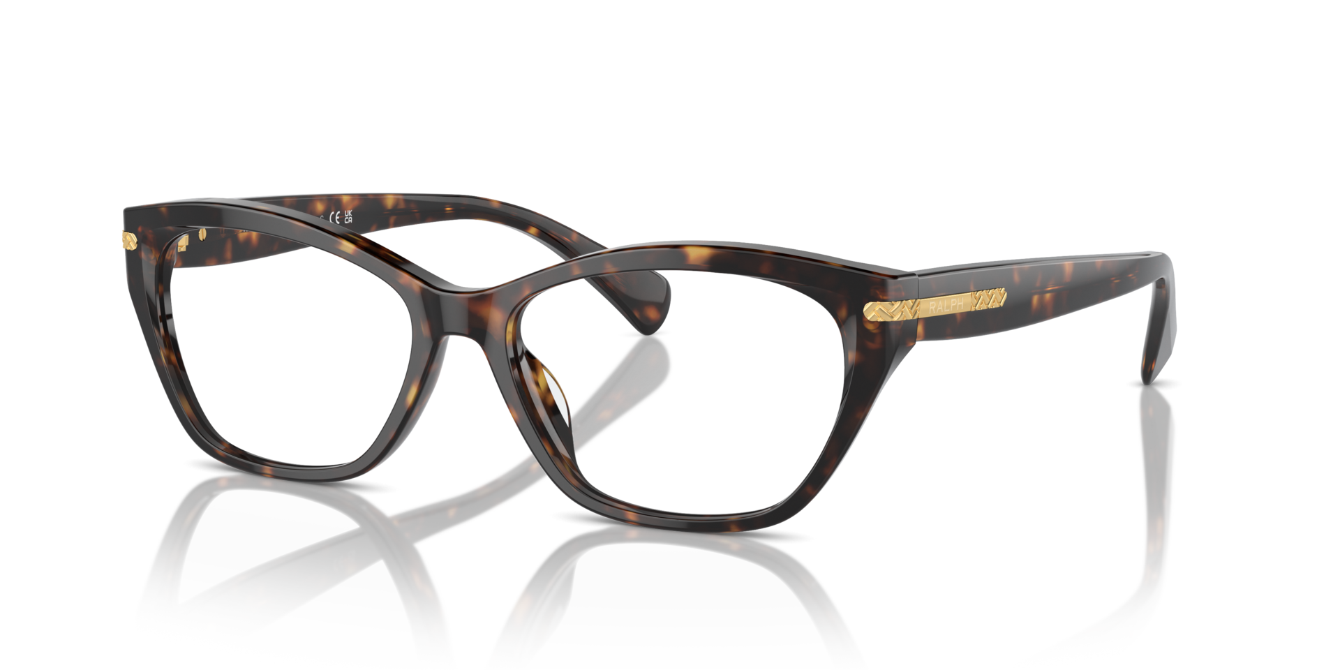 RA7161U Glänzendes Dunkelhavana AcetatEyeglass Frames von B24, Dreiviertelansicht