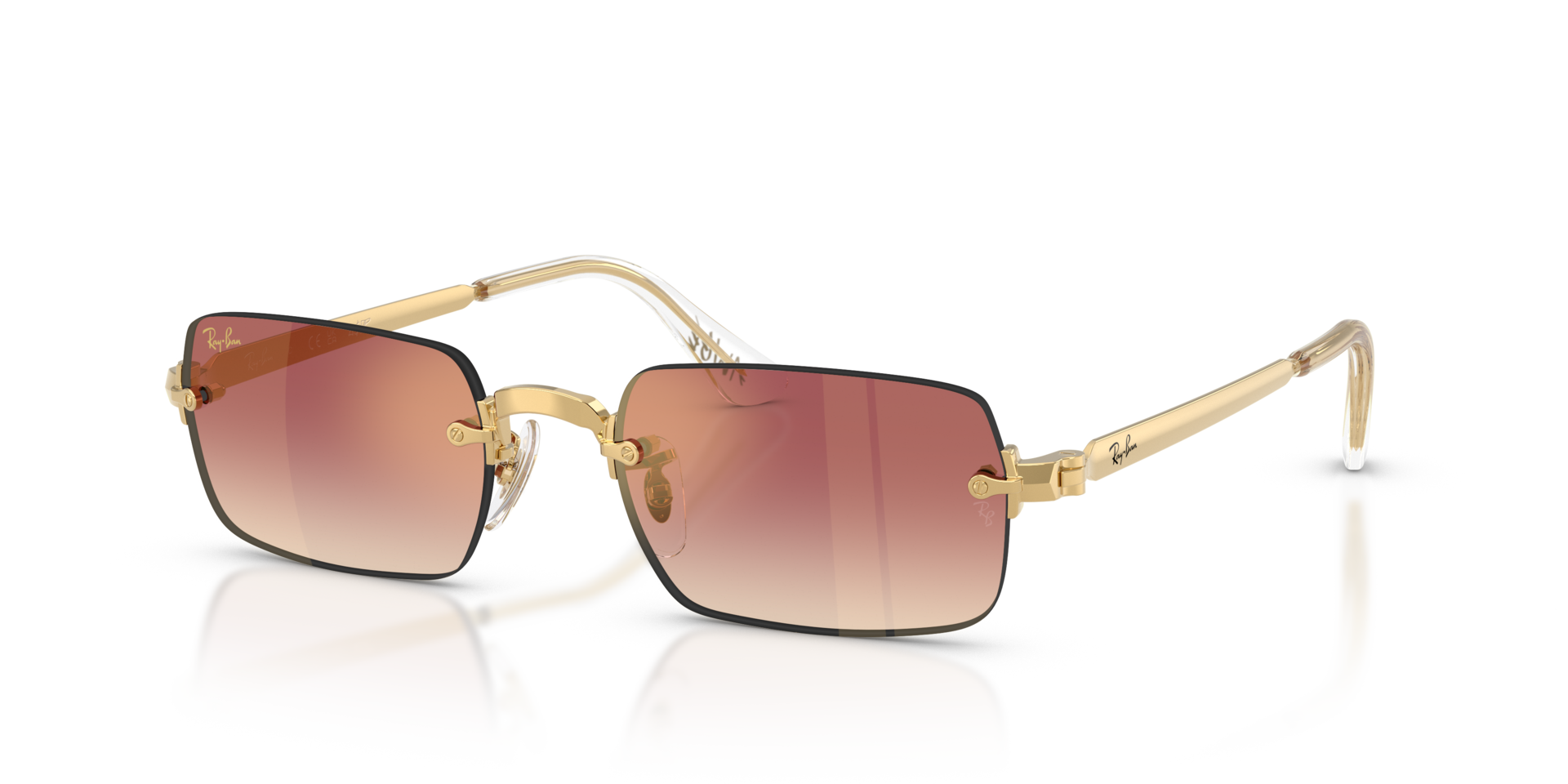 RB3928 By A$AP Rocky Arista Gold MetallSunglass Frames von B24, Dreiviertelansicht