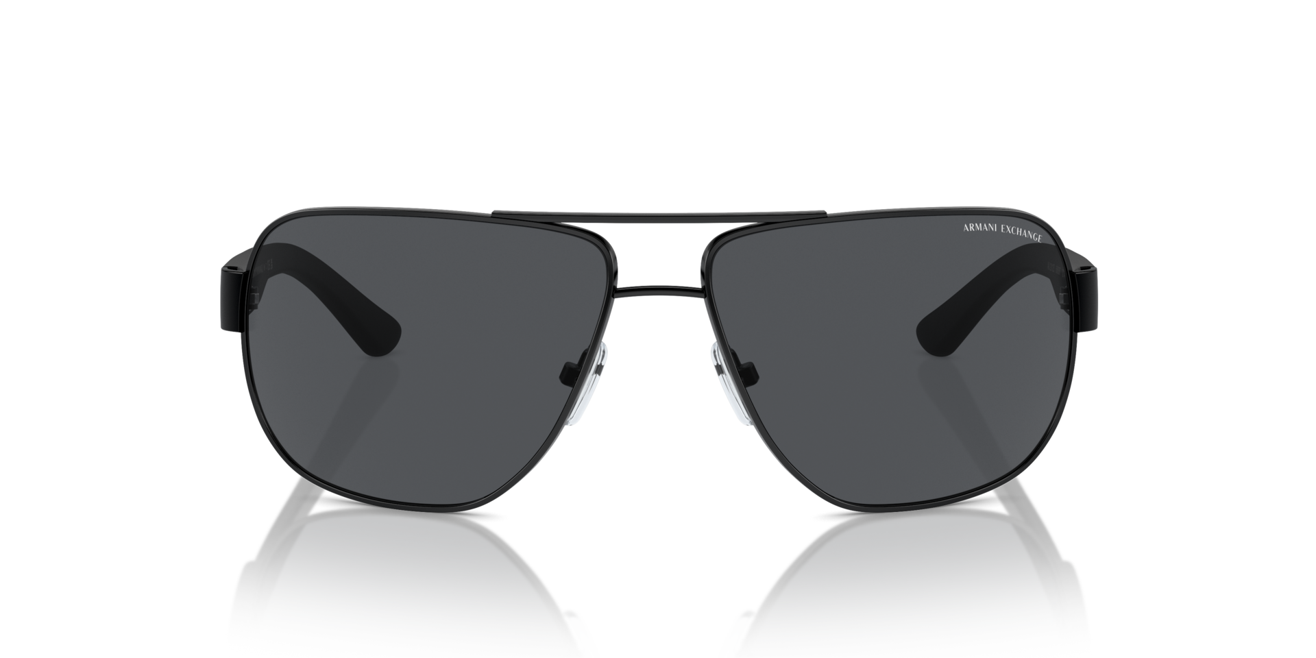 AX2012S Matzwart MetaalSunglass Frames van B24, Vooraanzicht
