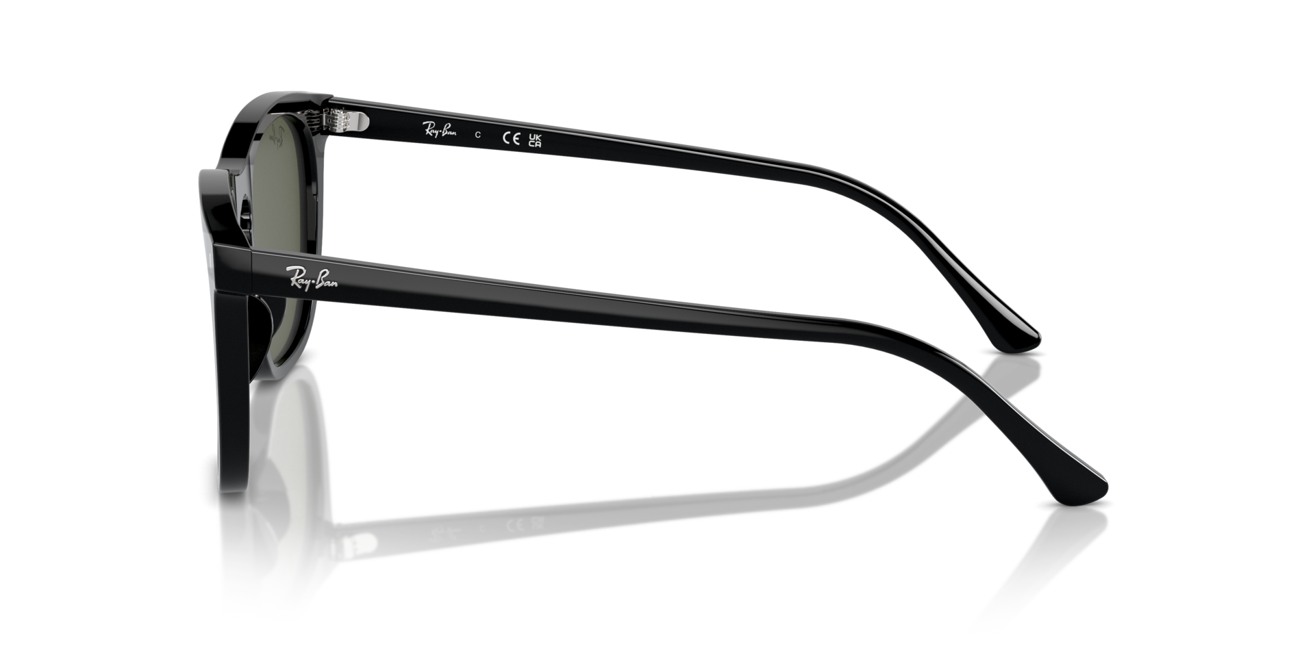 RB2210 Zwart KunststofSunglass Frames van B24, Zijaanzicht
