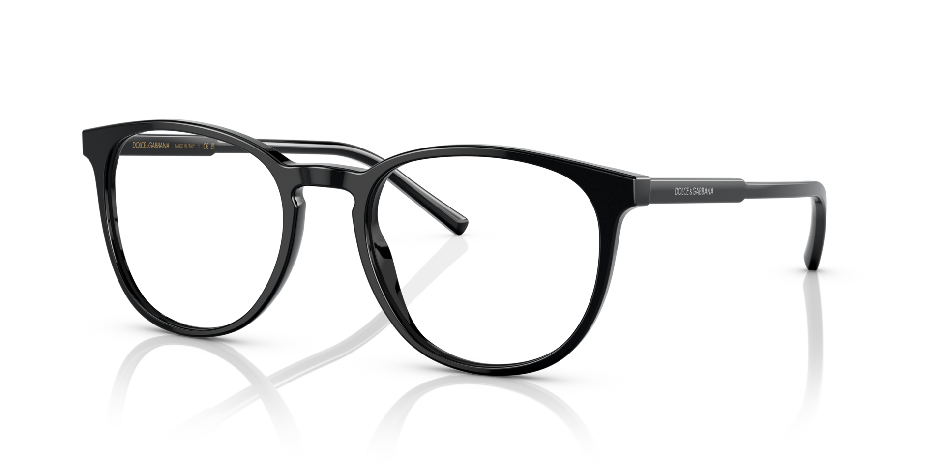 DG3366 Zwart AcetaatEyeglass Frames van B24, Hoekweergave