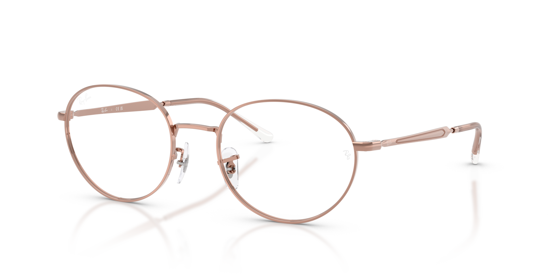 RB6558 Koper MetaalEyeglass Frames van B24, Hoekweergave