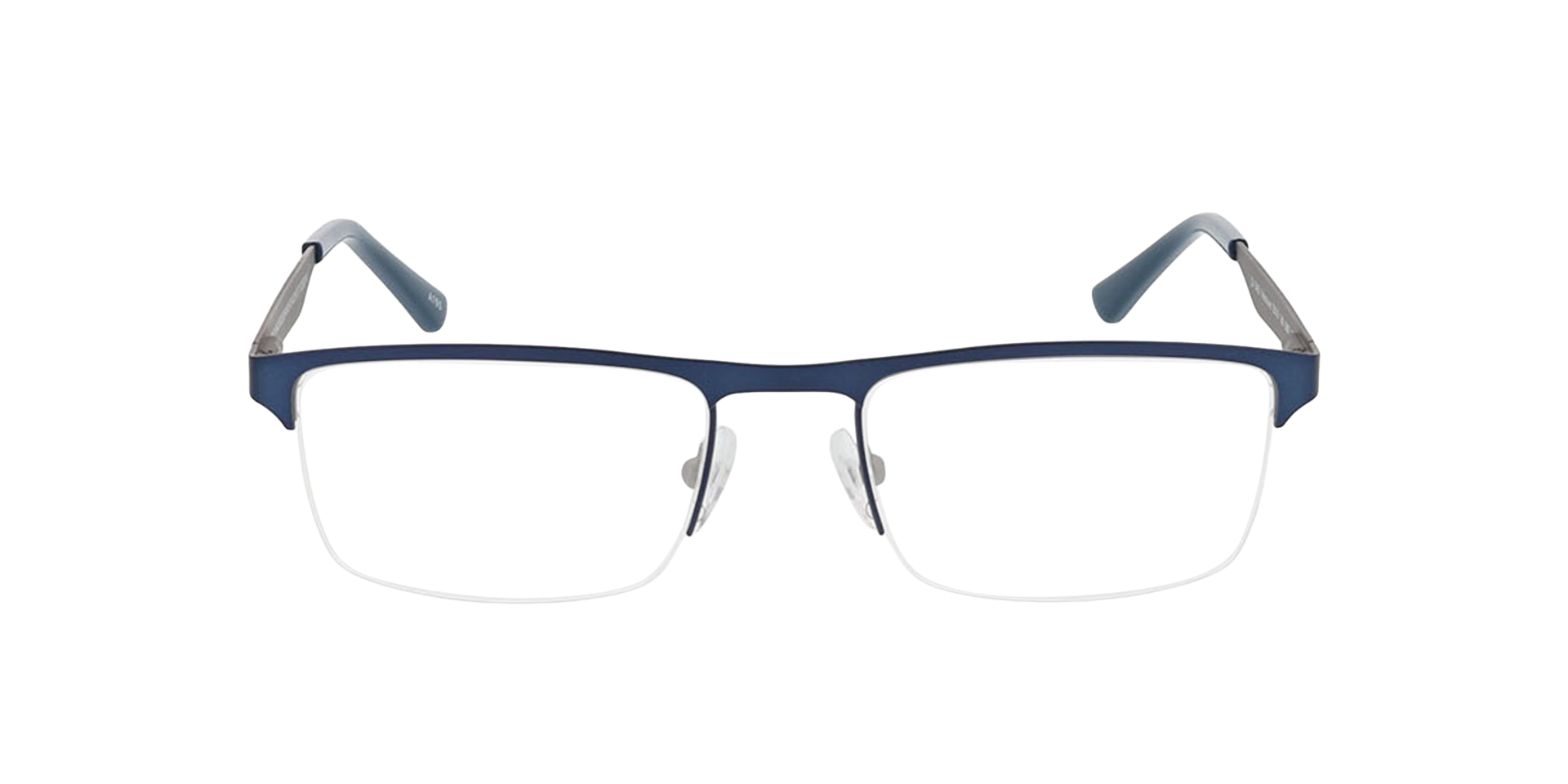 Vancouver Matblauw  &  matzilver  &  blauw MetaalEyeglass Frames van B24, Vooraanzicht
