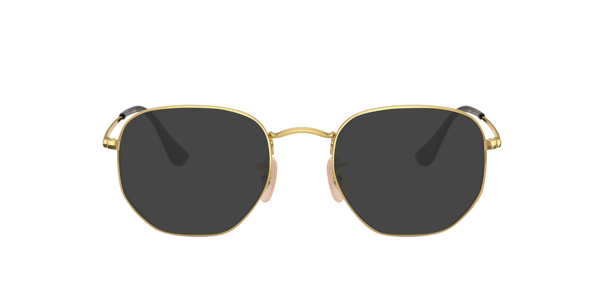 Hexagonal Optics Arista Gold MetallEyeglass Frames von B24, mit getönten Gläsern