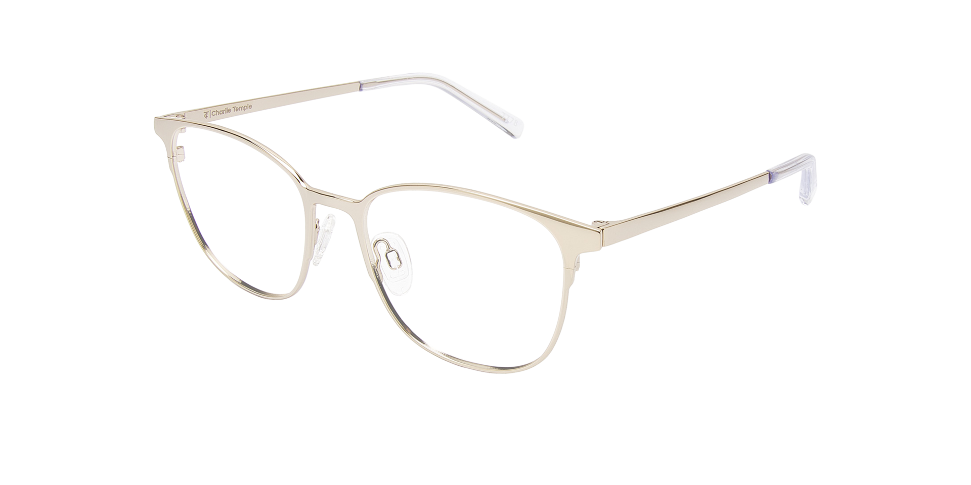 Luna Platinum Silver Titanium TitanEyeglass Frames von B24, Dreiviertelansicht