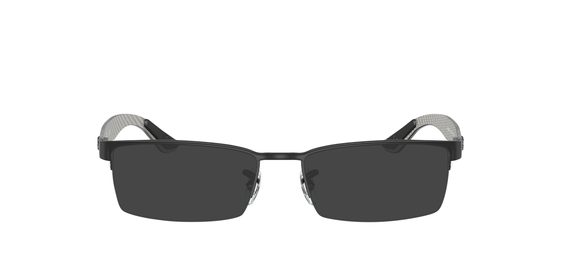 RB8412 Schwarz MetallEyeglass Frames von B24, mit getönten Gläsern