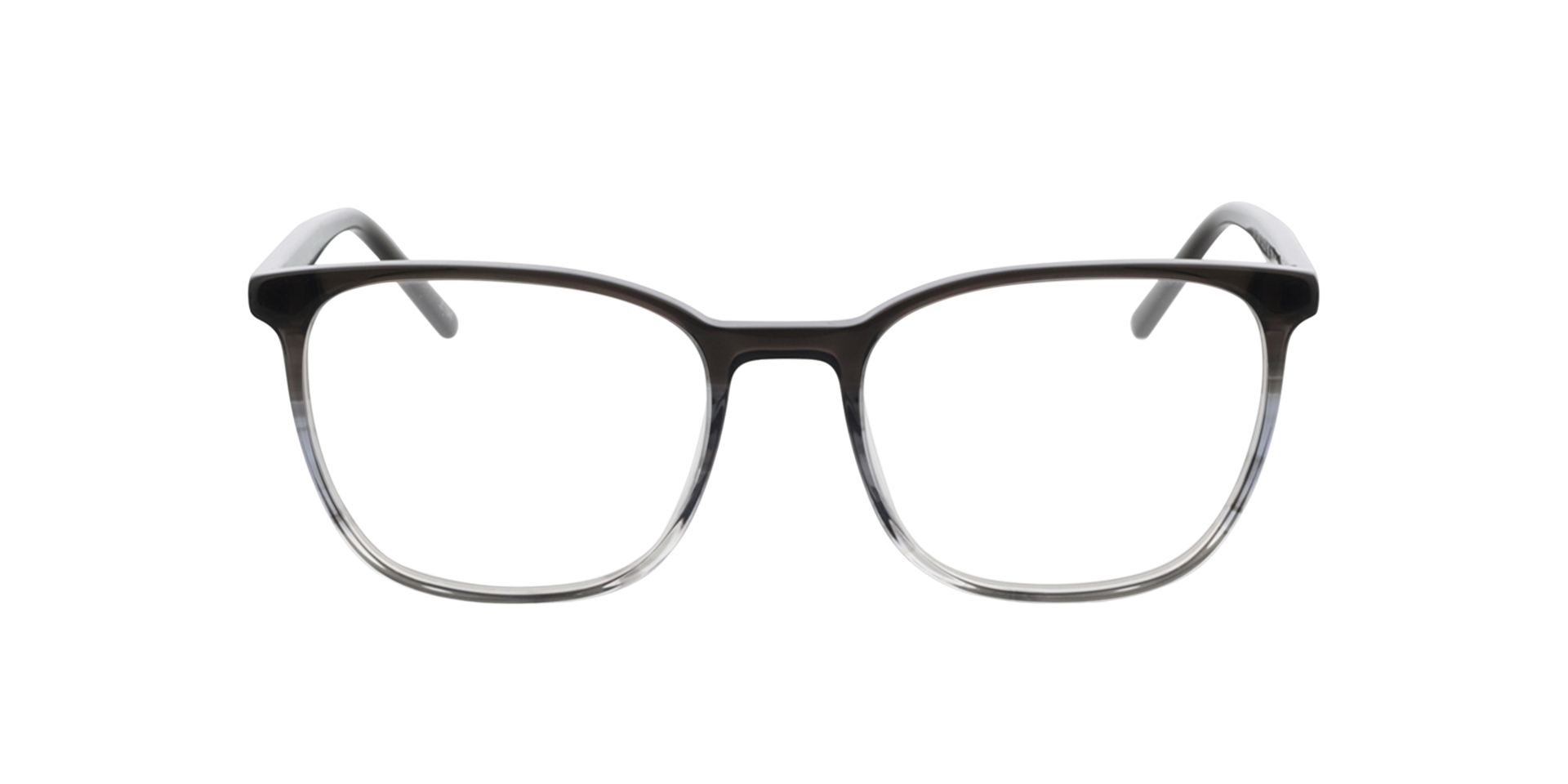 Hawkins Gradiënt grijs hoorn  &  donkergrijs AcetaatEyeglass Frames van B24, Vooraanzicht