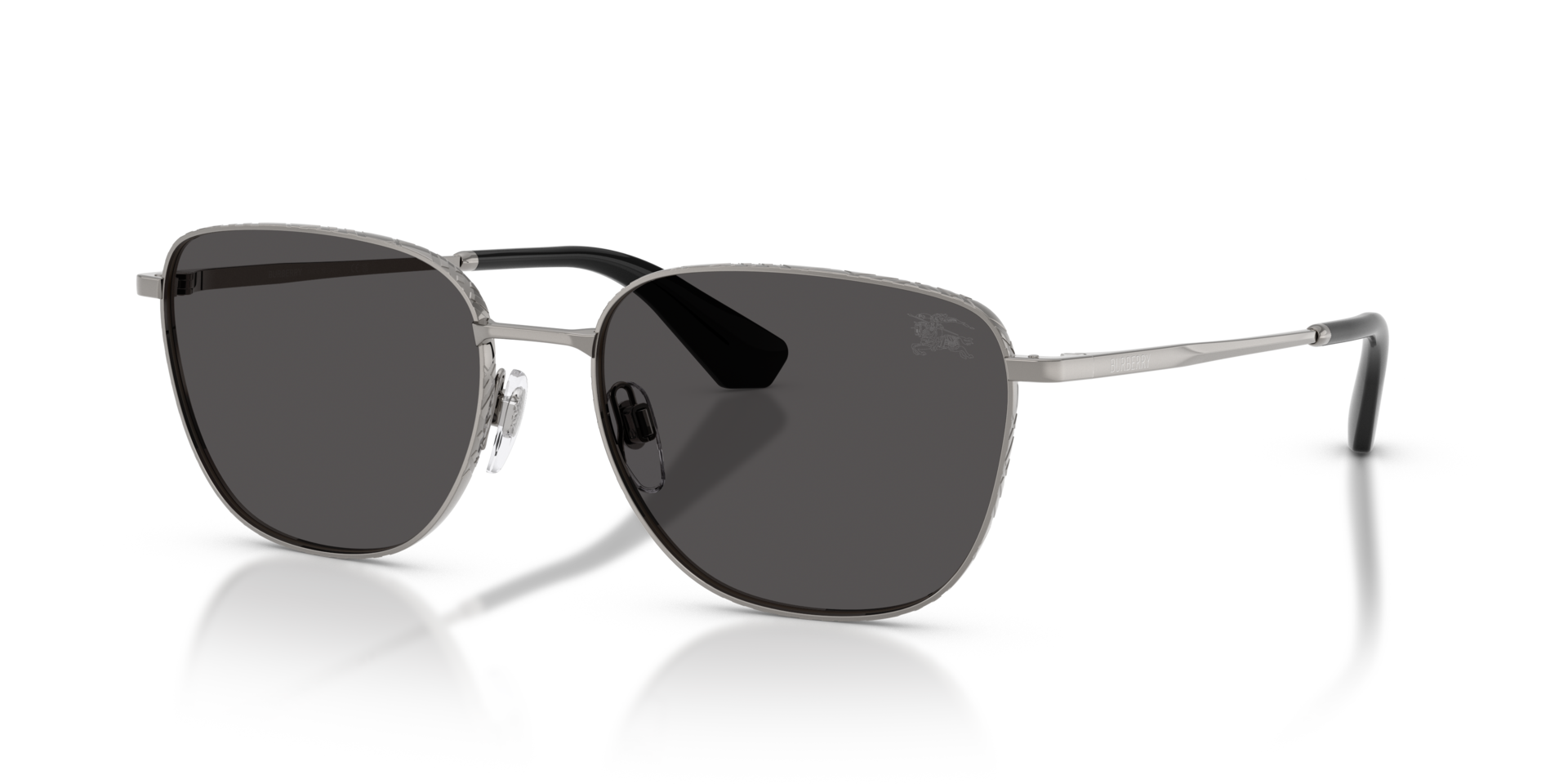 BE3171 Staalgrijs MetaalSunglass Frames van B24, Hoekweergave