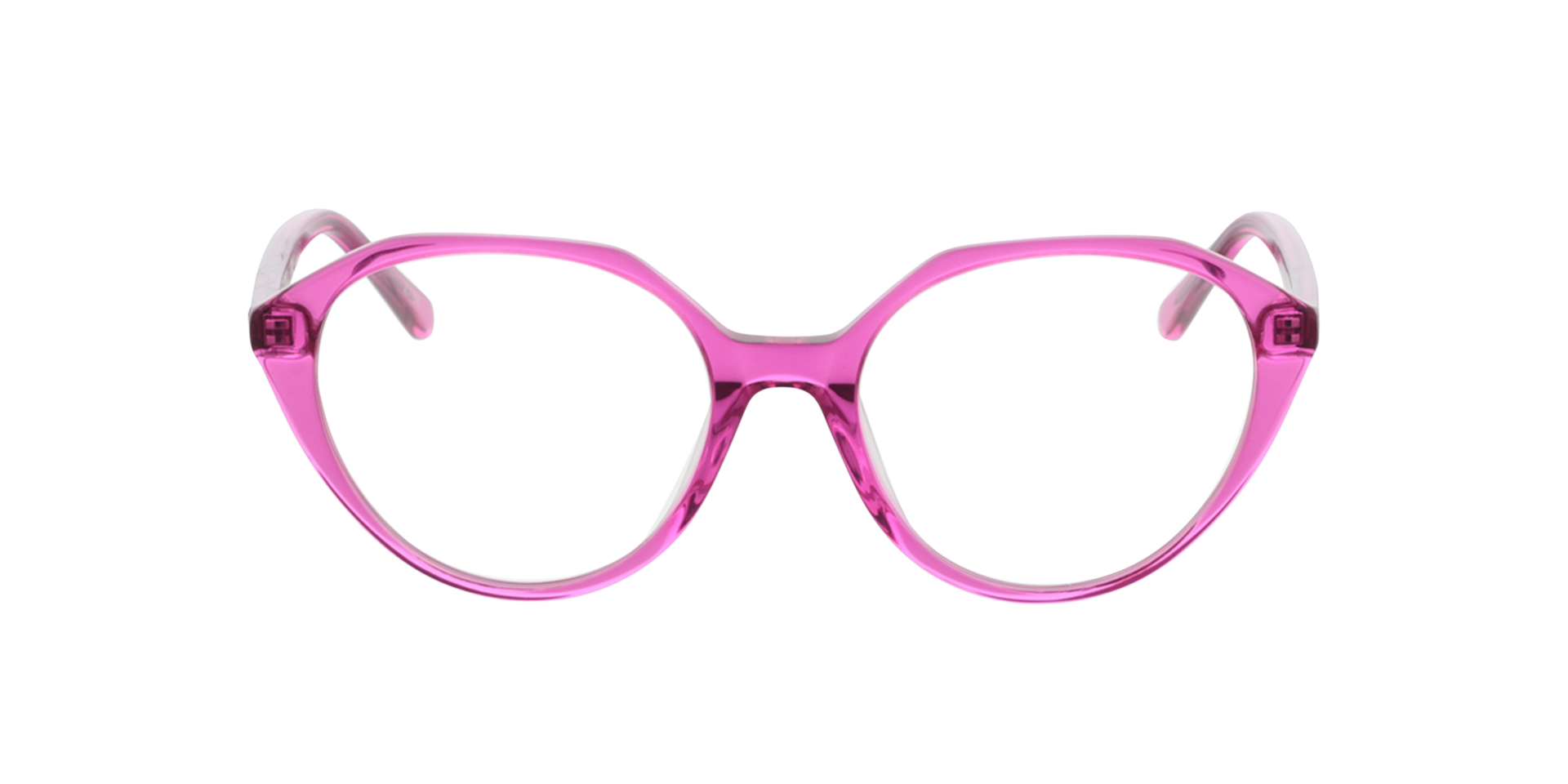 Sabine Crystal Fluo Pink AcetatEyeglass Frames von B24, Vorderansicht