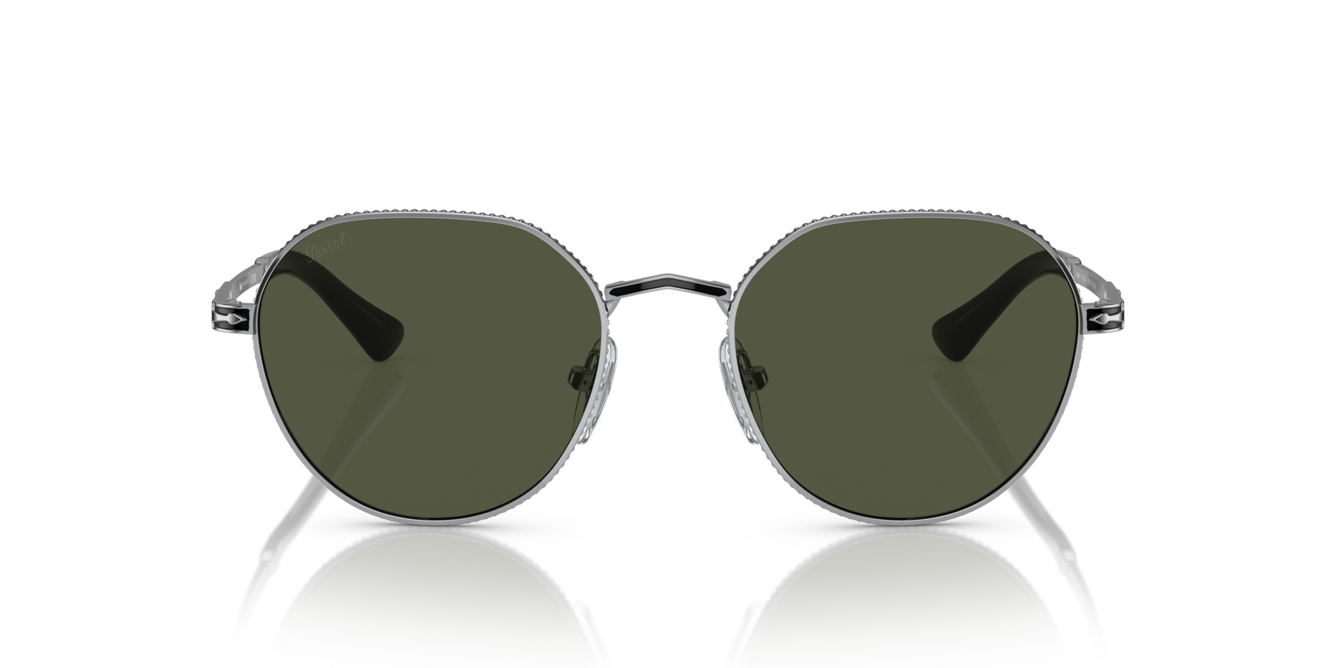 PO2486S Zilver MetaalSunglass Frames van B24, Vooraanzicht