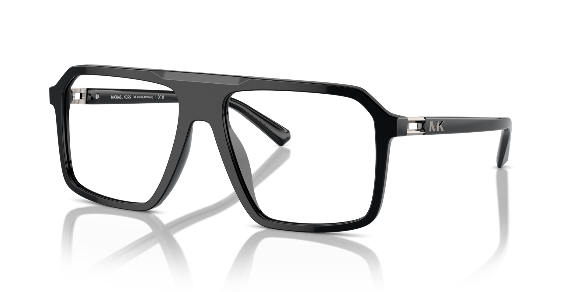 MK4123U Zwart AcetaatEyeglass Frames van B24, Hoekweergave