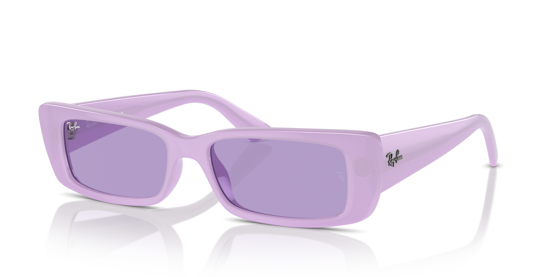 RB4425 Lila KunststoffSunglass Frames von B24, Dreiviertelansicht