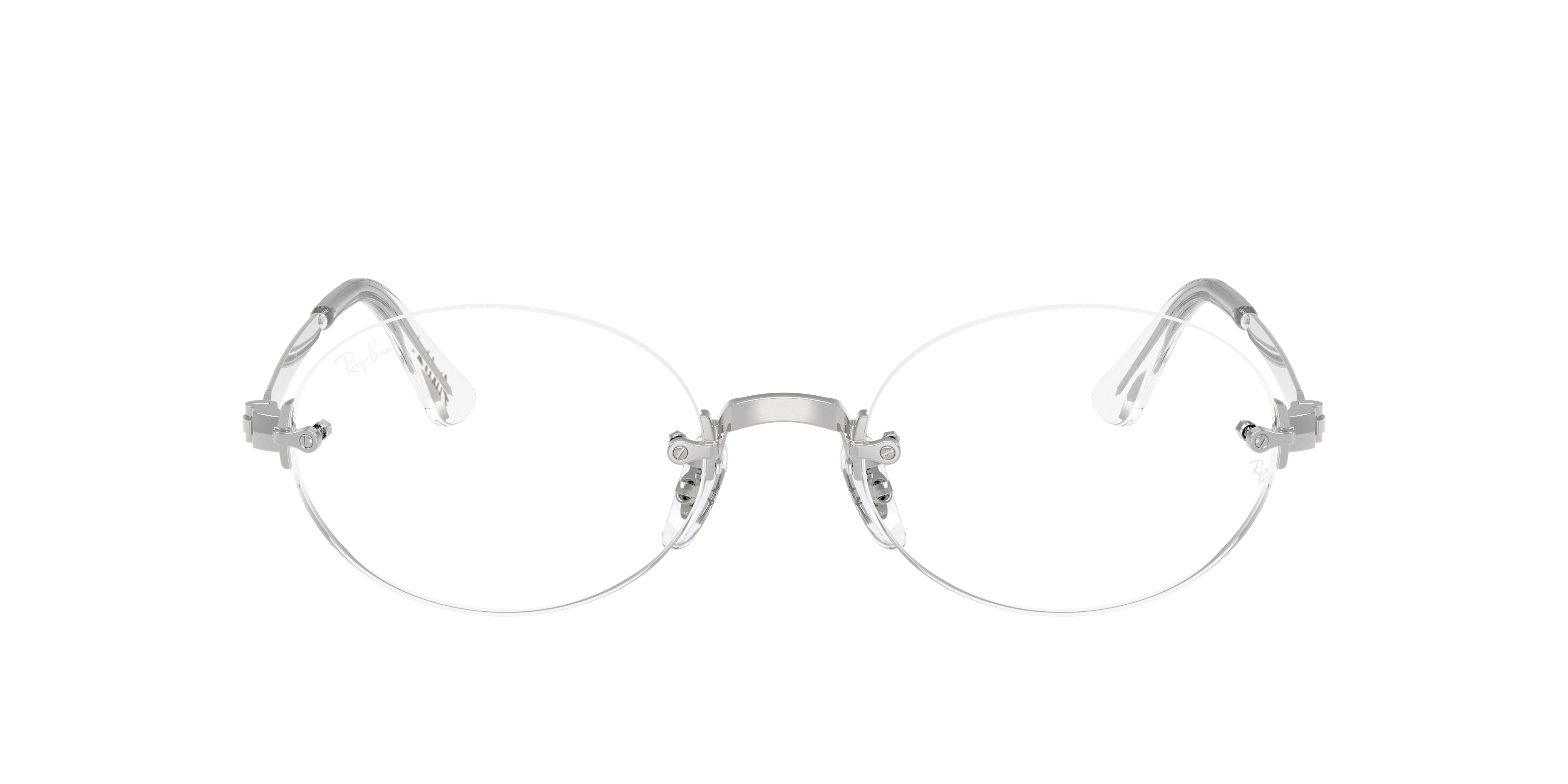 Ray-Ban RX3929V Unisex-Brille inkl. Gläser Randlos Eckig Metall-Gestell 52/20/145, silber - Bild 6