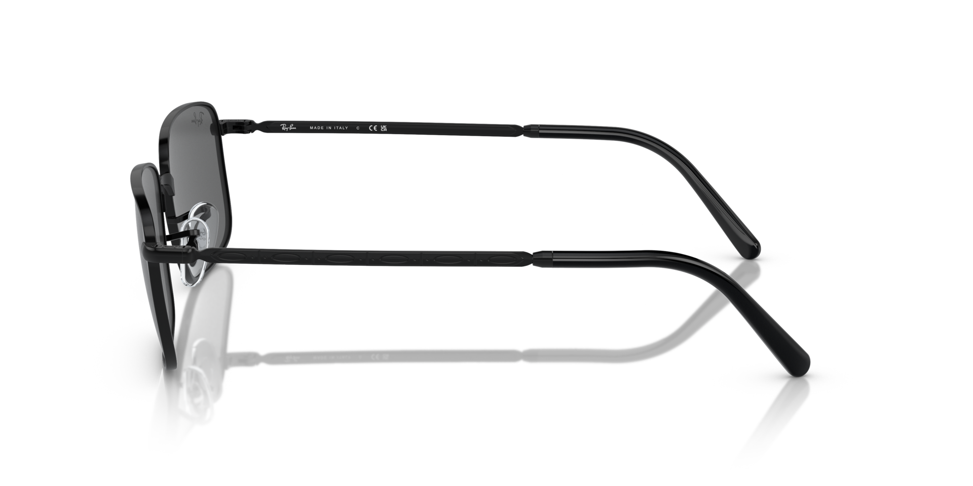 RB3717 Schwarz MetallSunglass Frames von B24, Seitenansicht