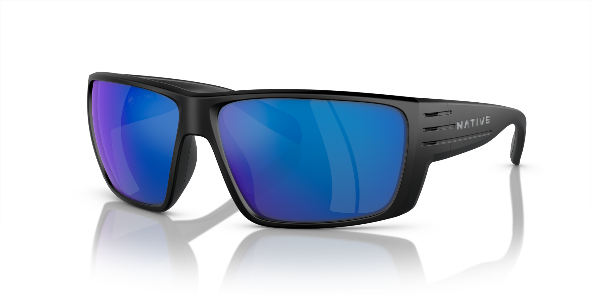 XD9014 Matt Schwarz KunststoffSunglass Frames von B24, Dreiviertelansicht
