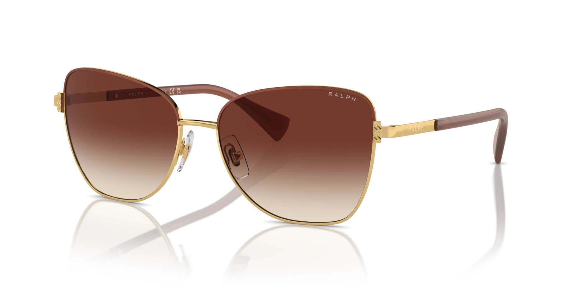 RA4146 Glänzendes Gold MetallSunglass Frames von B24, Dreiviertelansicht