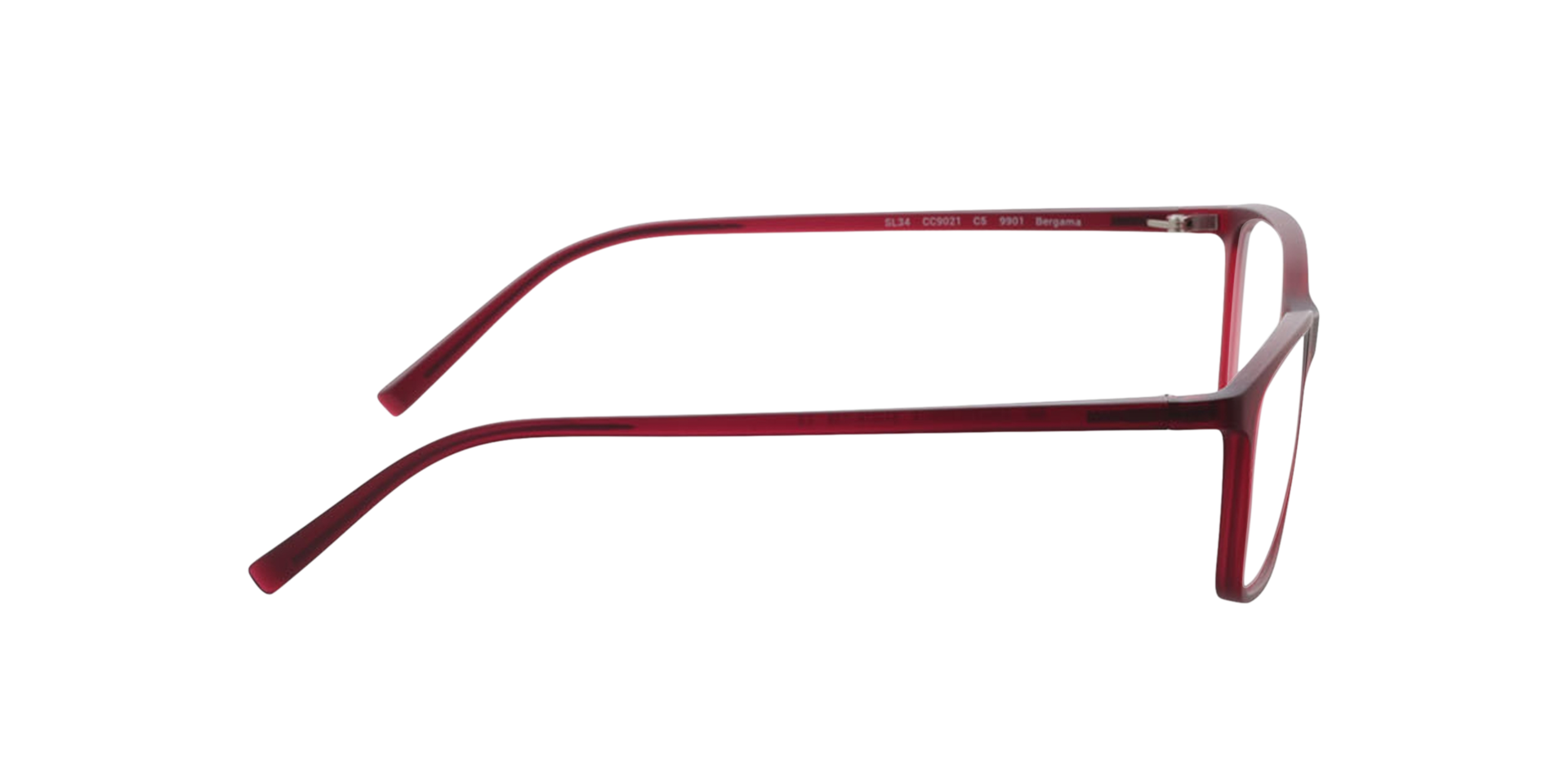 Bergama Rood KunststofEyeglass Frames van B24, Zijaanzicht