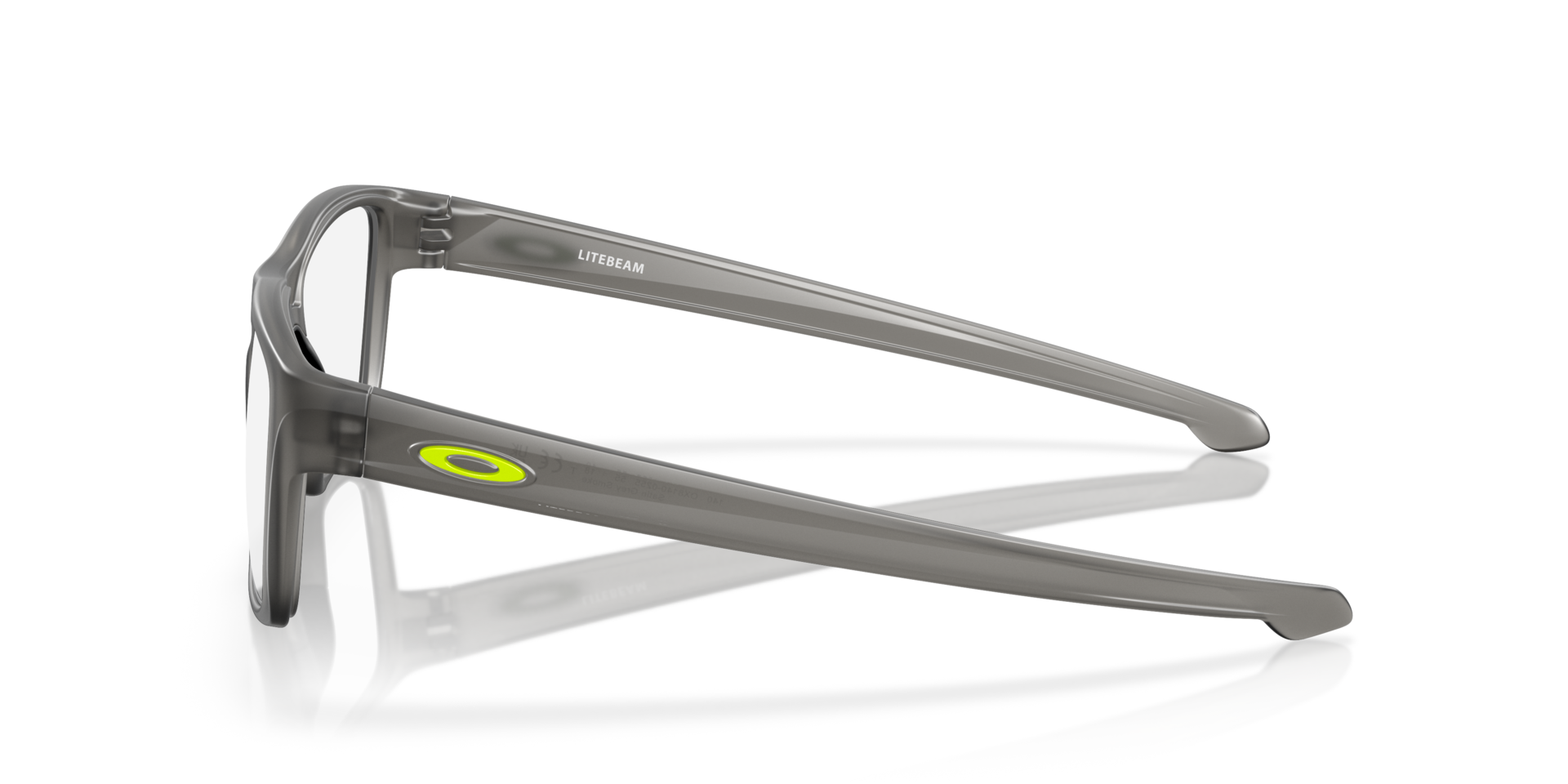 Litebeam Grau Rauch satiniert KunststoffEyeglass Frames von B24, Seitenansicht