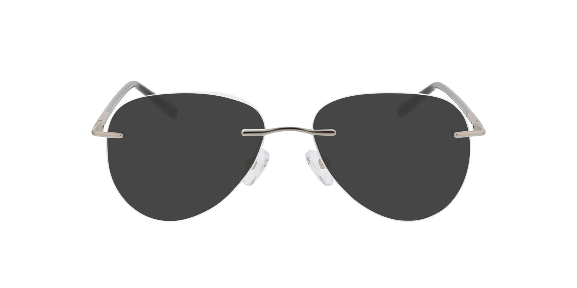 Casper Zilver  &  zwart MetaalEyeglass Frames van B24, met getinte lenzen