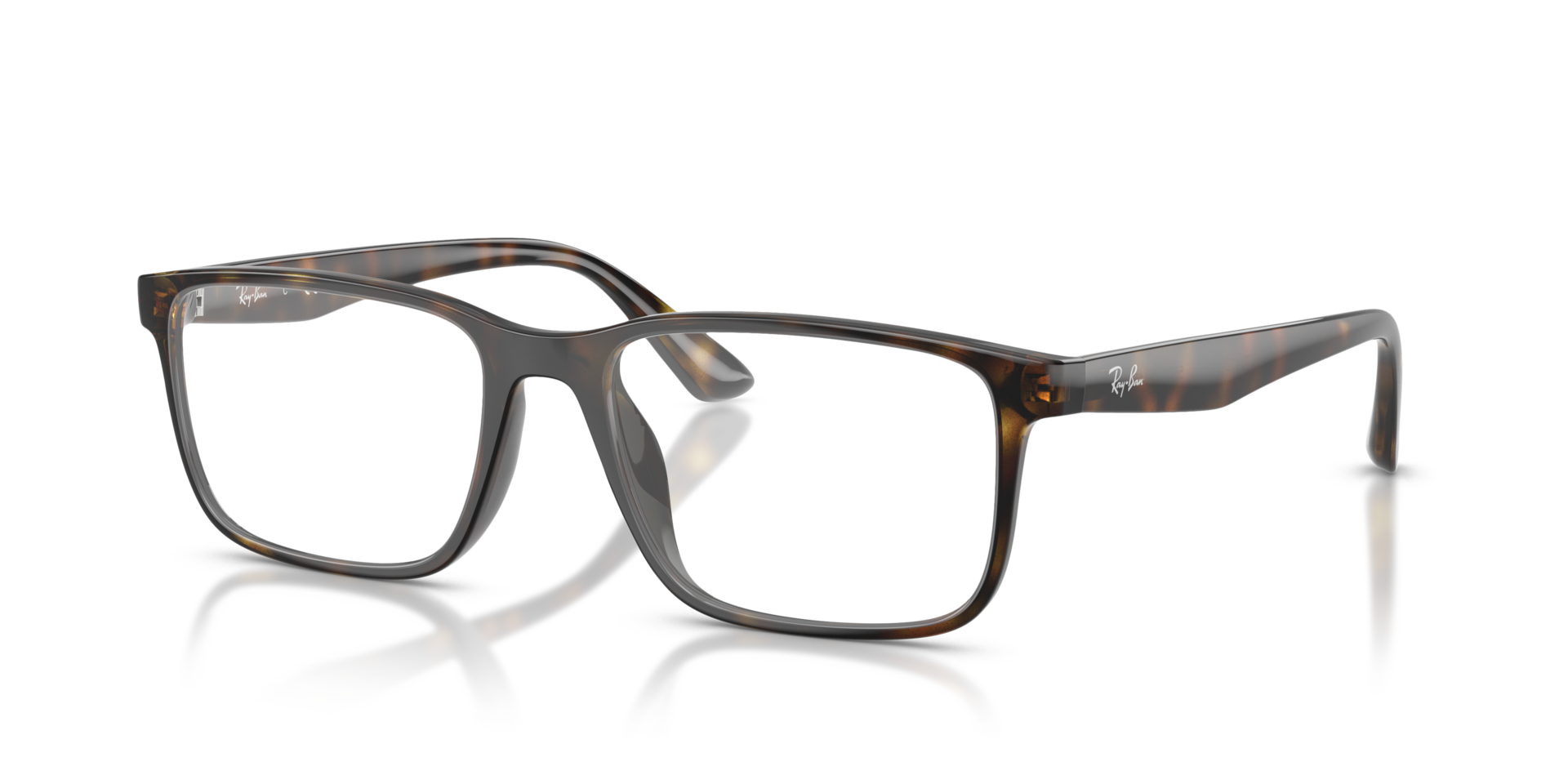 RB7241D Havana KunststofEyeglass Frames van B24, Hoekweergave