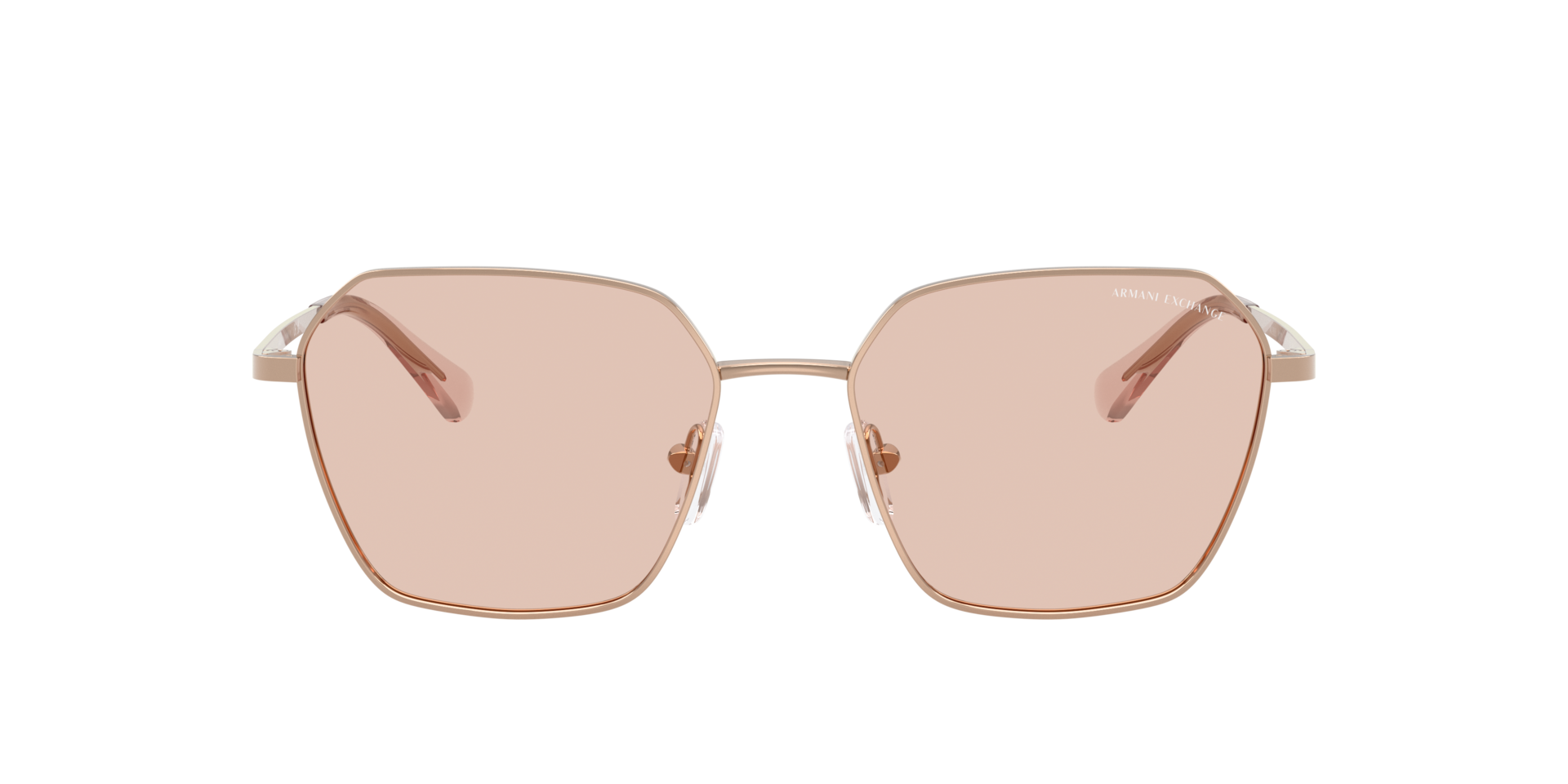 AX2062S Glänzendes Rose Gold MetallSunglass Frames von B24, mit getönten Gläsern