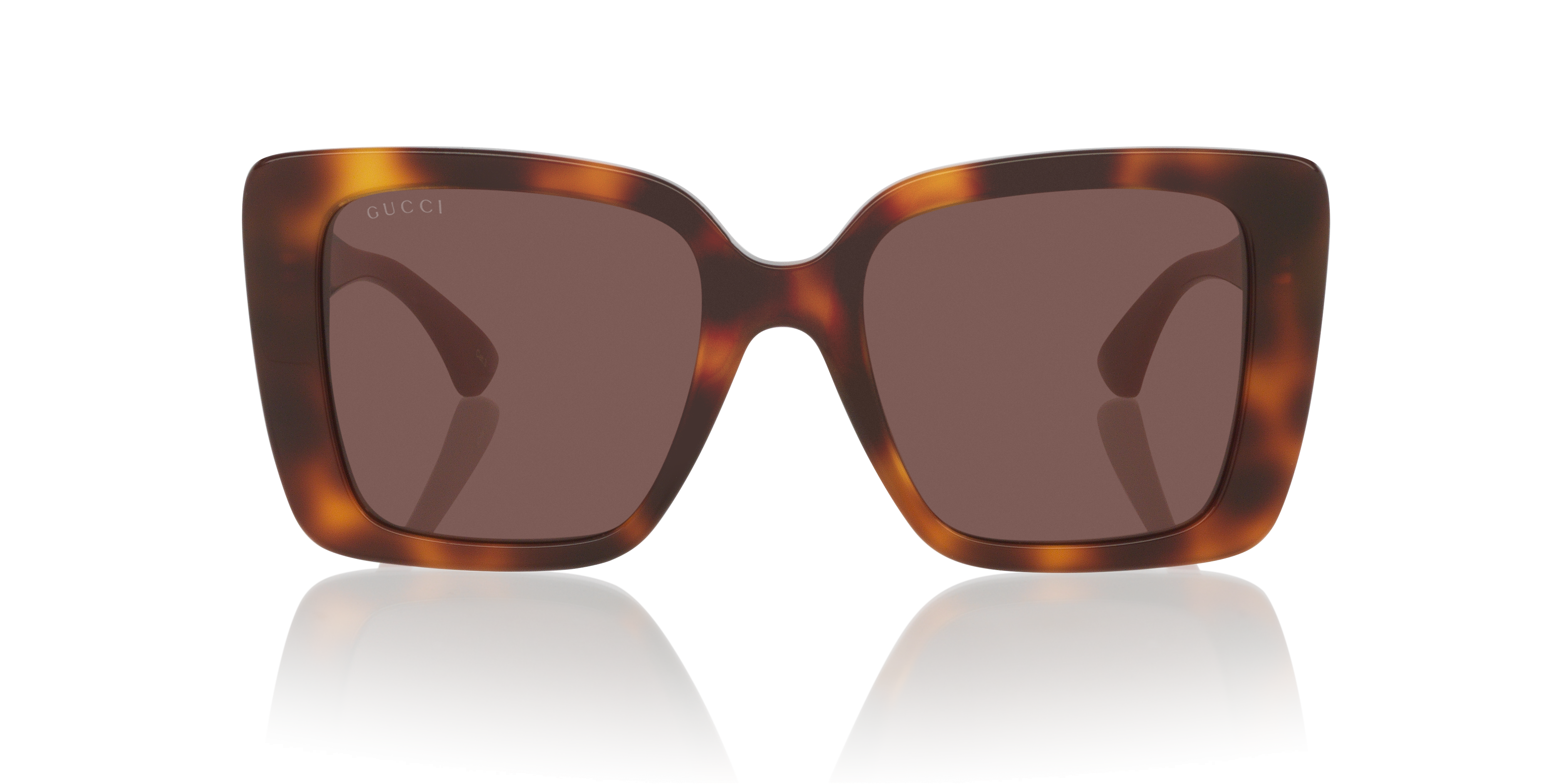 美品☆GUCCIサングラスGG2452S/Gロゴネイビーブラウン Gucci 889652531052 Rechthoek Tortoise Volle rand Zonnebrillen