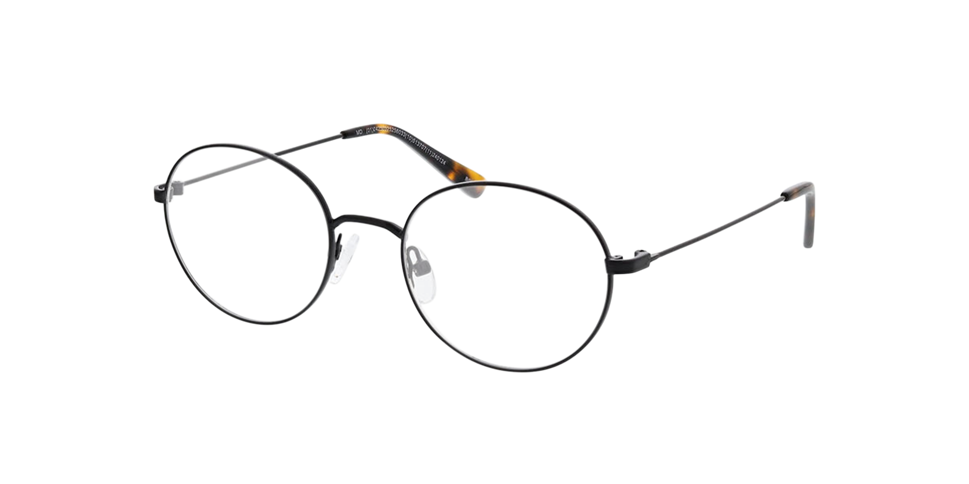 Leeds Zwart MetaalEyeglass Frames van B24, Hoekweergave